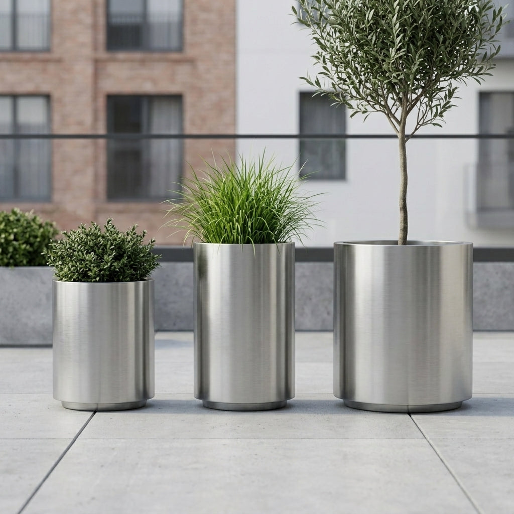 Metropole: Nerezové květináče, které mění tvář moderního prostoru – Provencelia blog