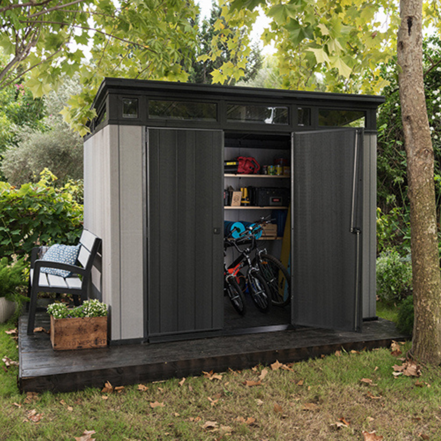Keter Artisan 9×7 — Gartenhaus, Grau