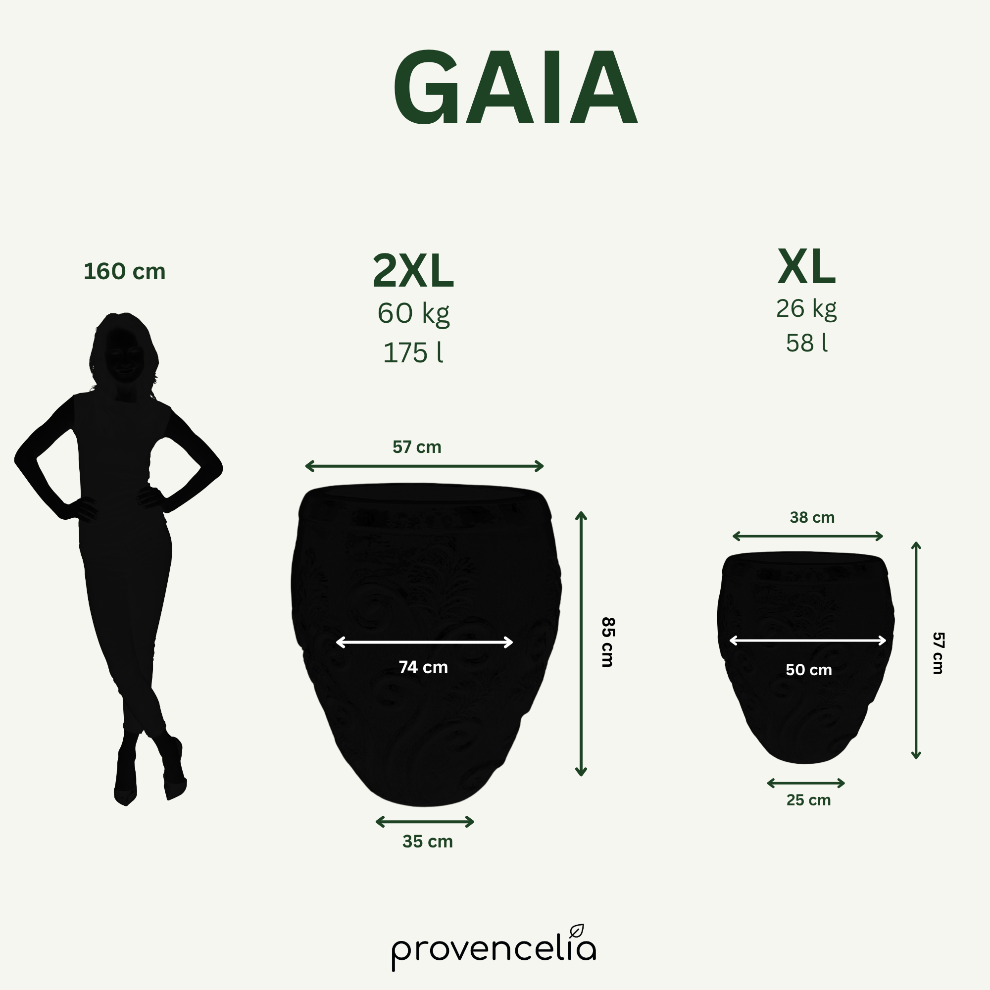 XXL Keramik-Pflanzkübel GAIA -Azurblau - XL (53 cm x 57 cm)
