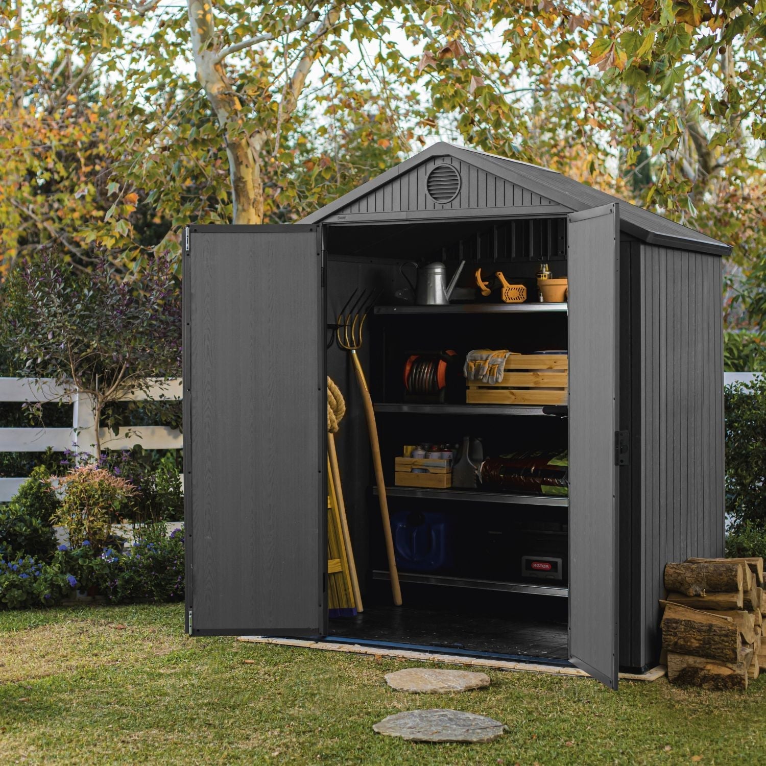 Keter Darwin 6×4 — Gartenhaus, Grau