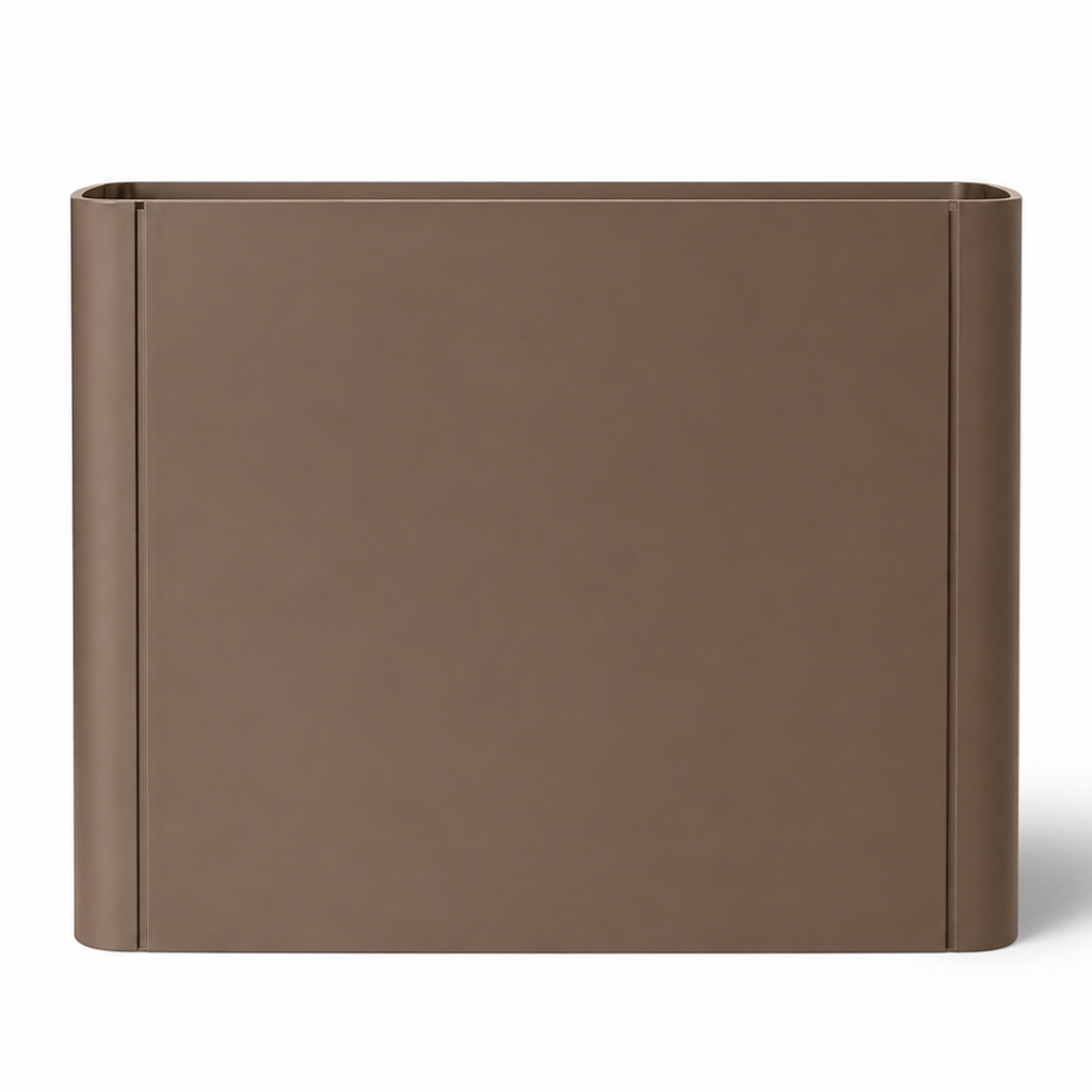 Großer verzinkter Stahl-Pflanzkübel GRANDOSIA - Taupe
