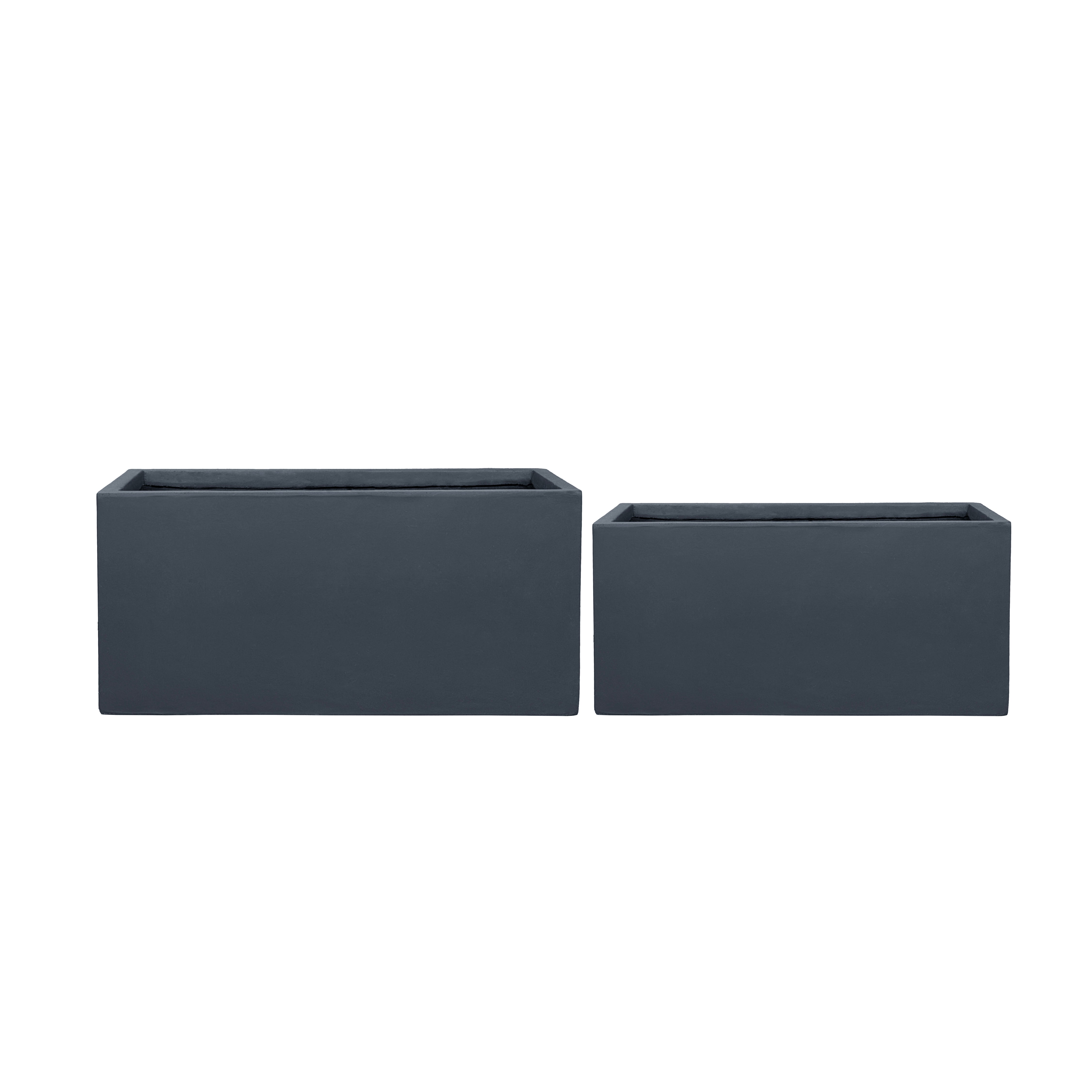 Pflanzkübel Beton Dunkelgrau 99×46×46 cm – Horizon, frostfest & robust
