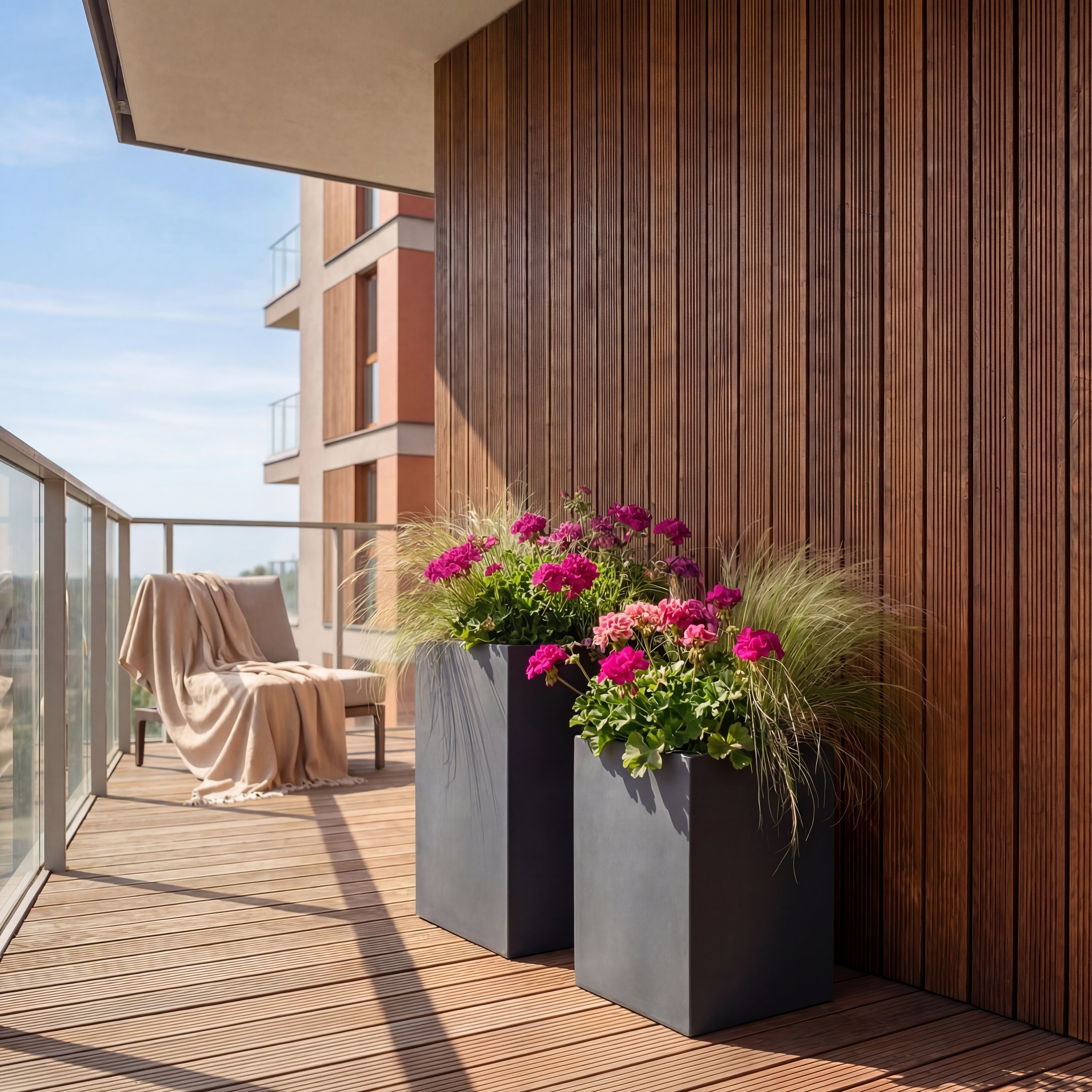 Betonový květináč KUBIX - doplňující náhled