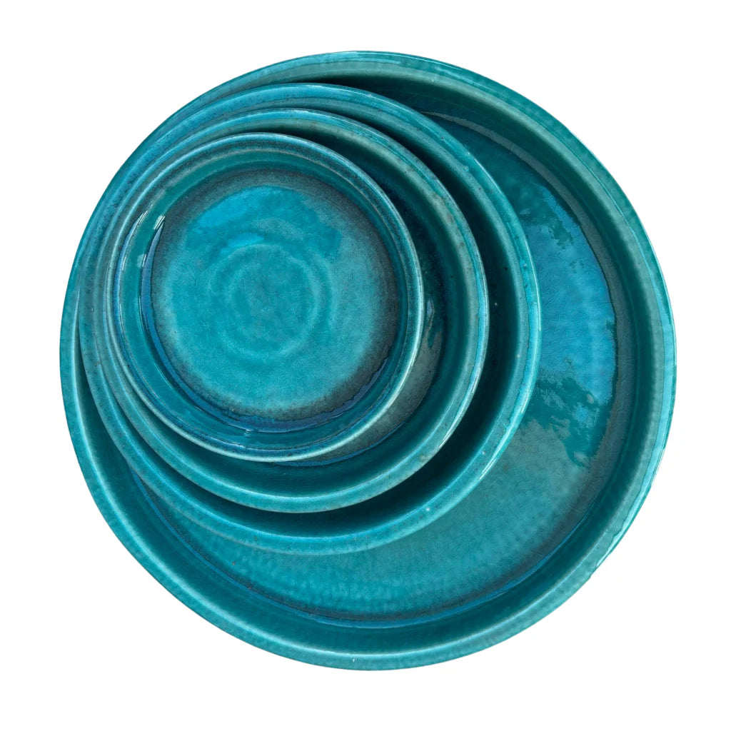 Untersetzer für Blumentopf – Türkis