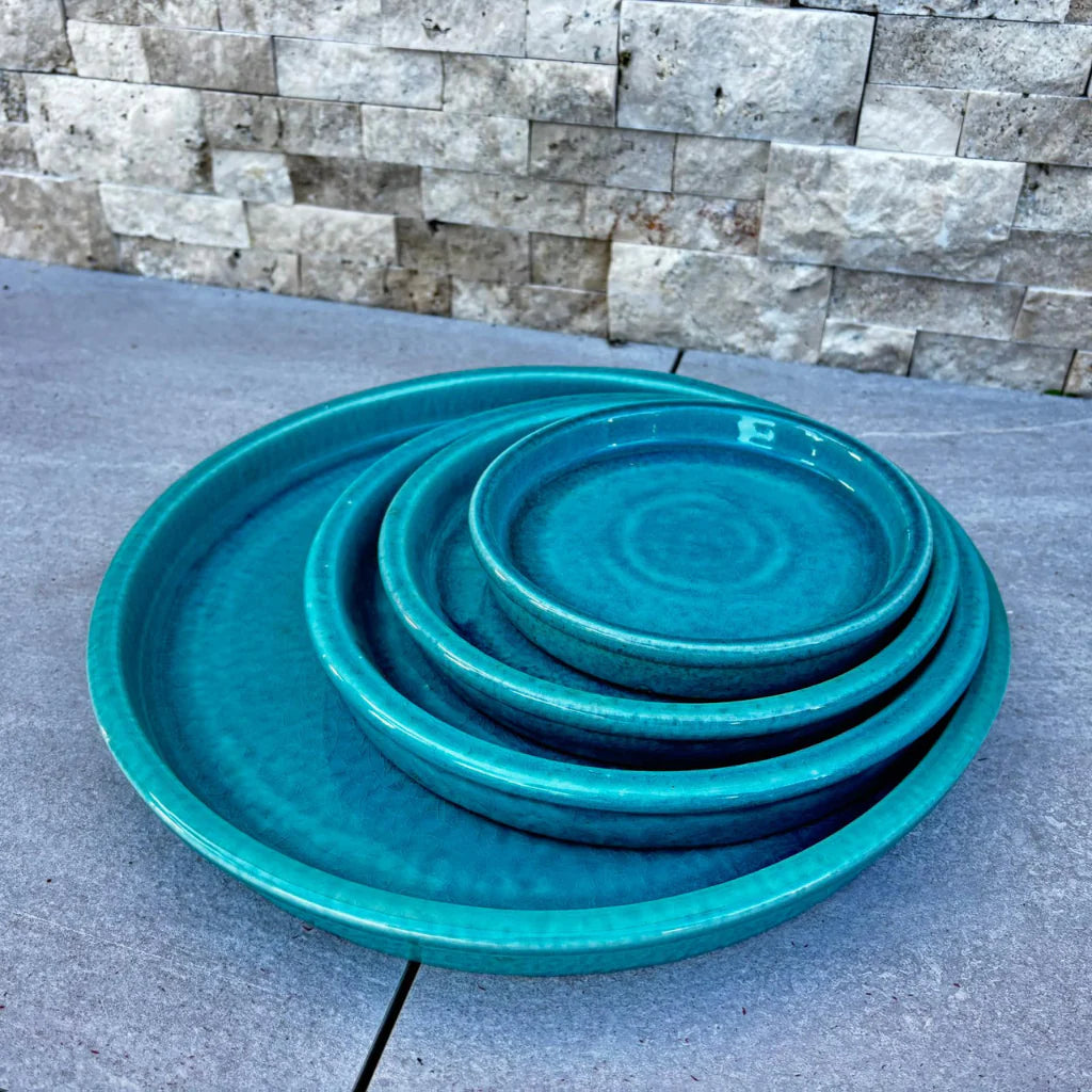 Untersetzer für Blumentopf – Türkis