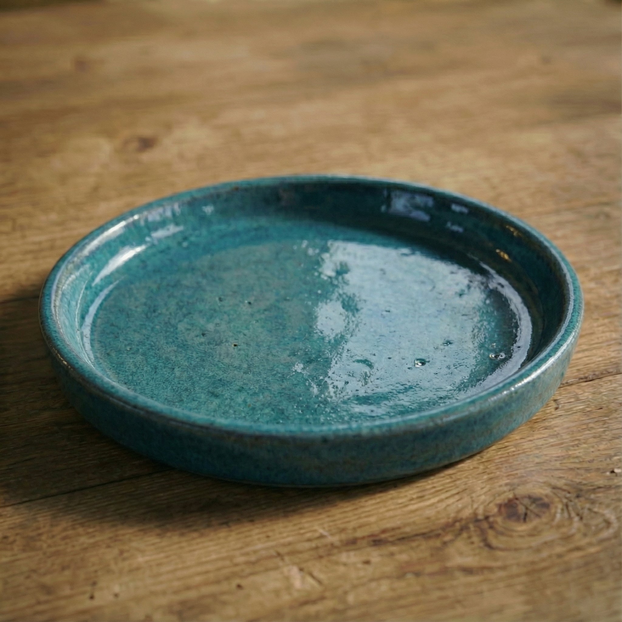 Untersetzer für Blumentopf – Petrolblau