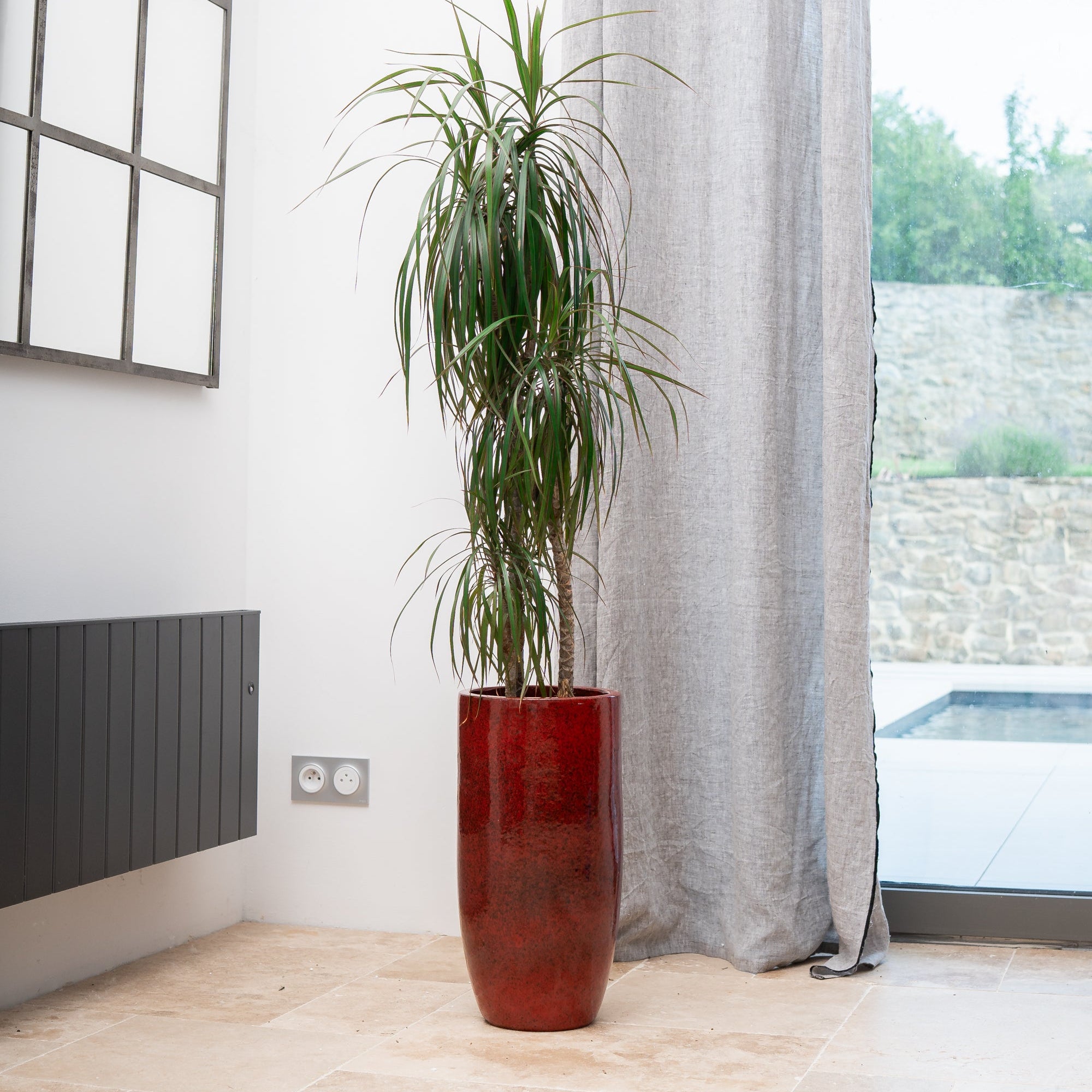 Keramik-Blumentopf ATHENA - Tropenrot