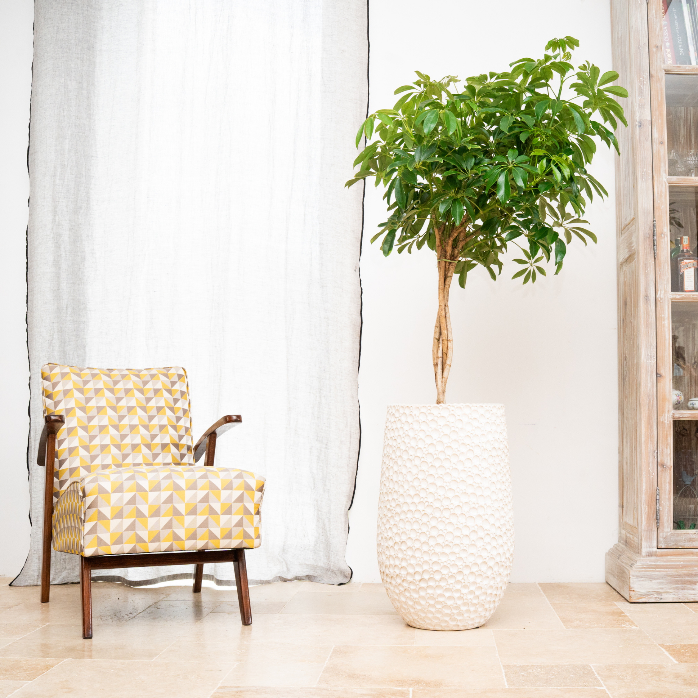 Keramik-Blumentopf Paris - Weiß