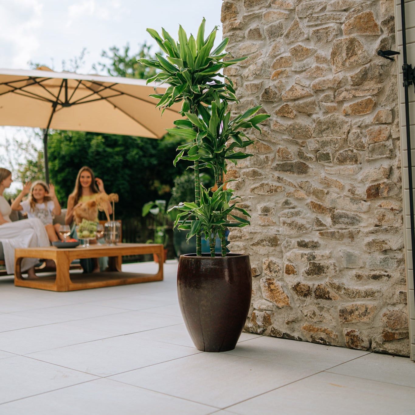 Keramický květináč LAFONTAINE - Cihlově červená