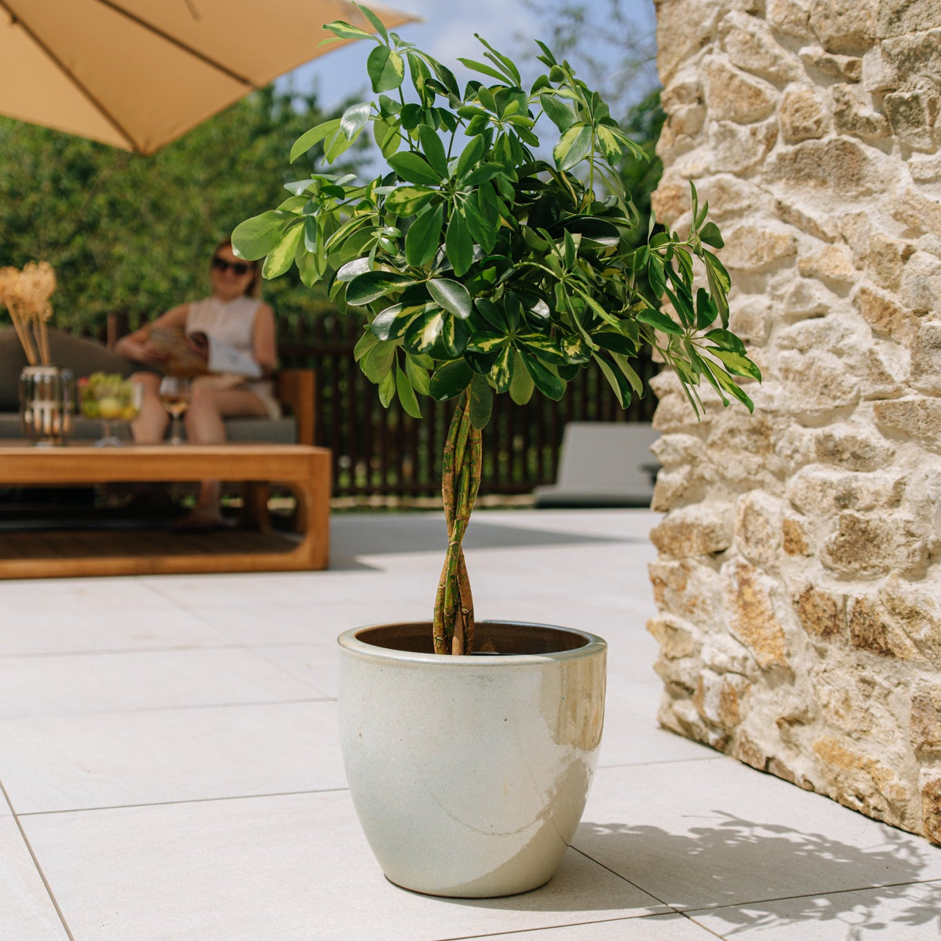 Keramický květináč LANCELOT - Perlový