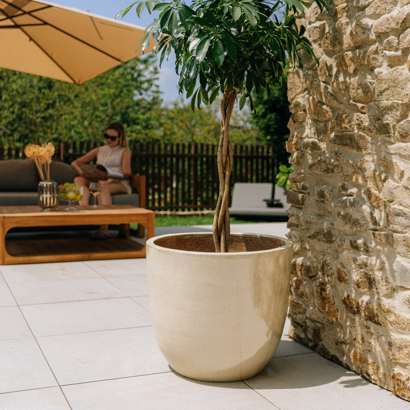 Keramik-Blumentopf LANCELOT - Perle