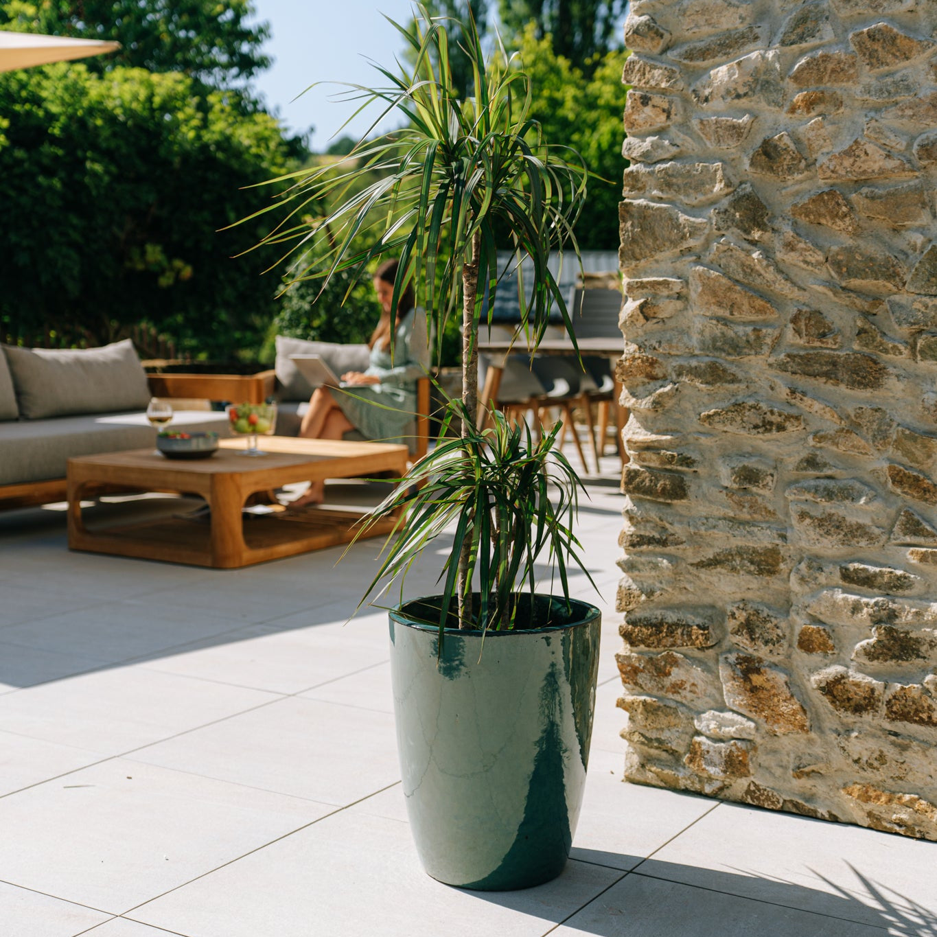 Keramik-Blumentopf MAZARIN - Jade