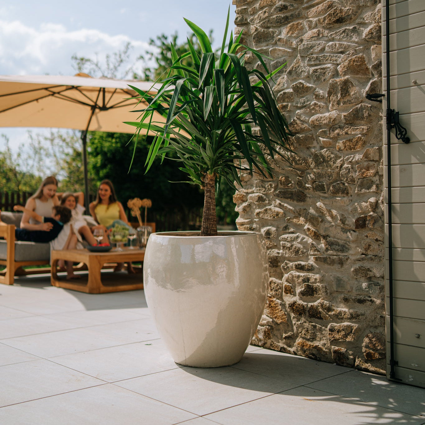 Keramický květináč LAFONTAINE - Perlová