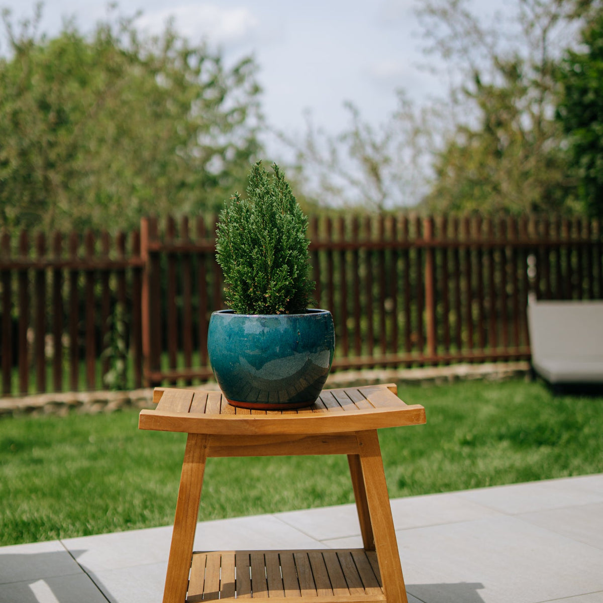 ROMULUS Azurblau Keramik-Topf – Provencelia, für Garten und Terrasse