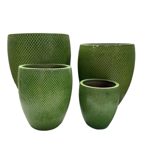 Keramik-Blumentopf SIGNAC -Apfelgrün