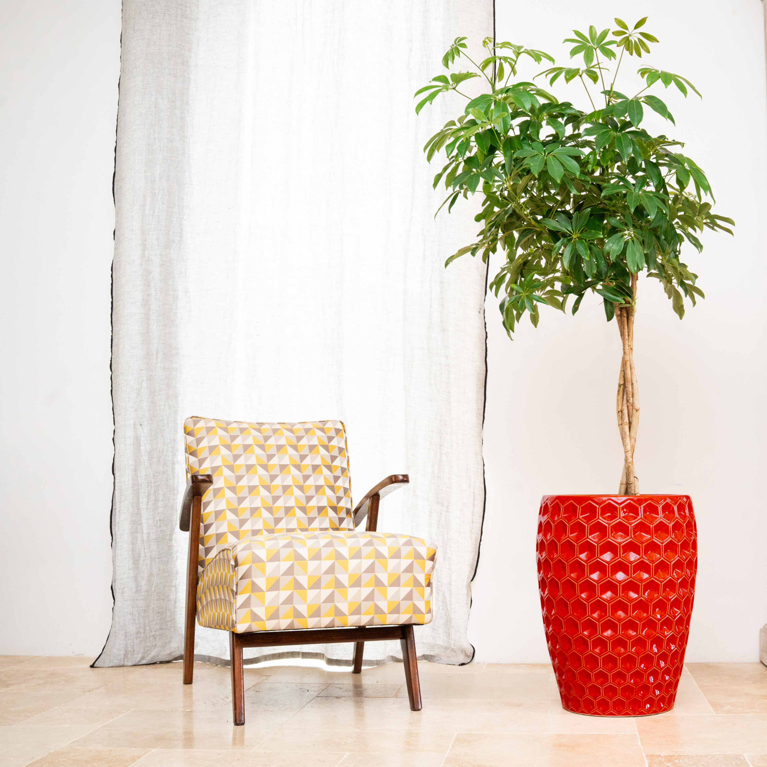 Keramik-Blumentopf VERSAILLE - Rot