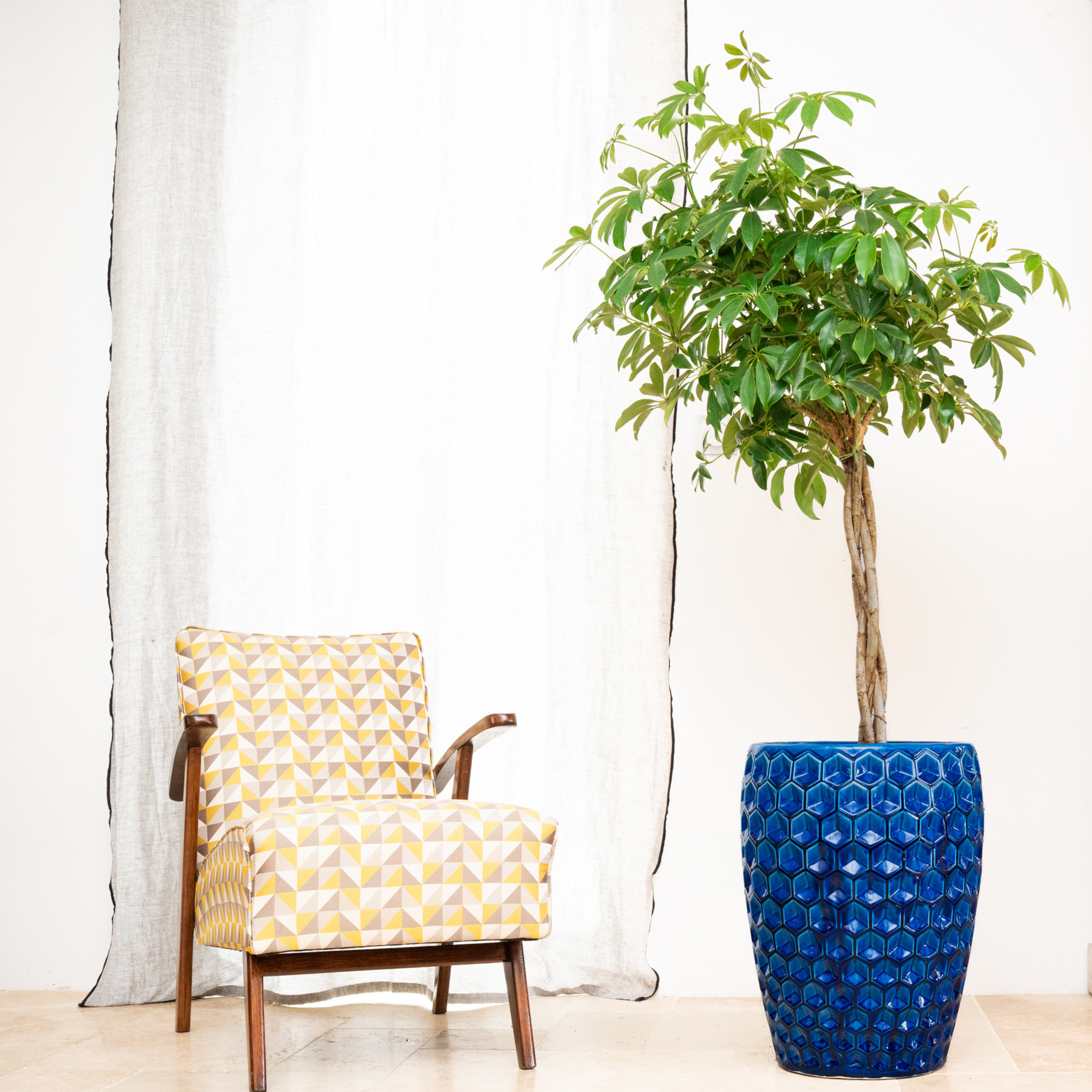 Keramik-Blumentopf VERSAILLE - Blau