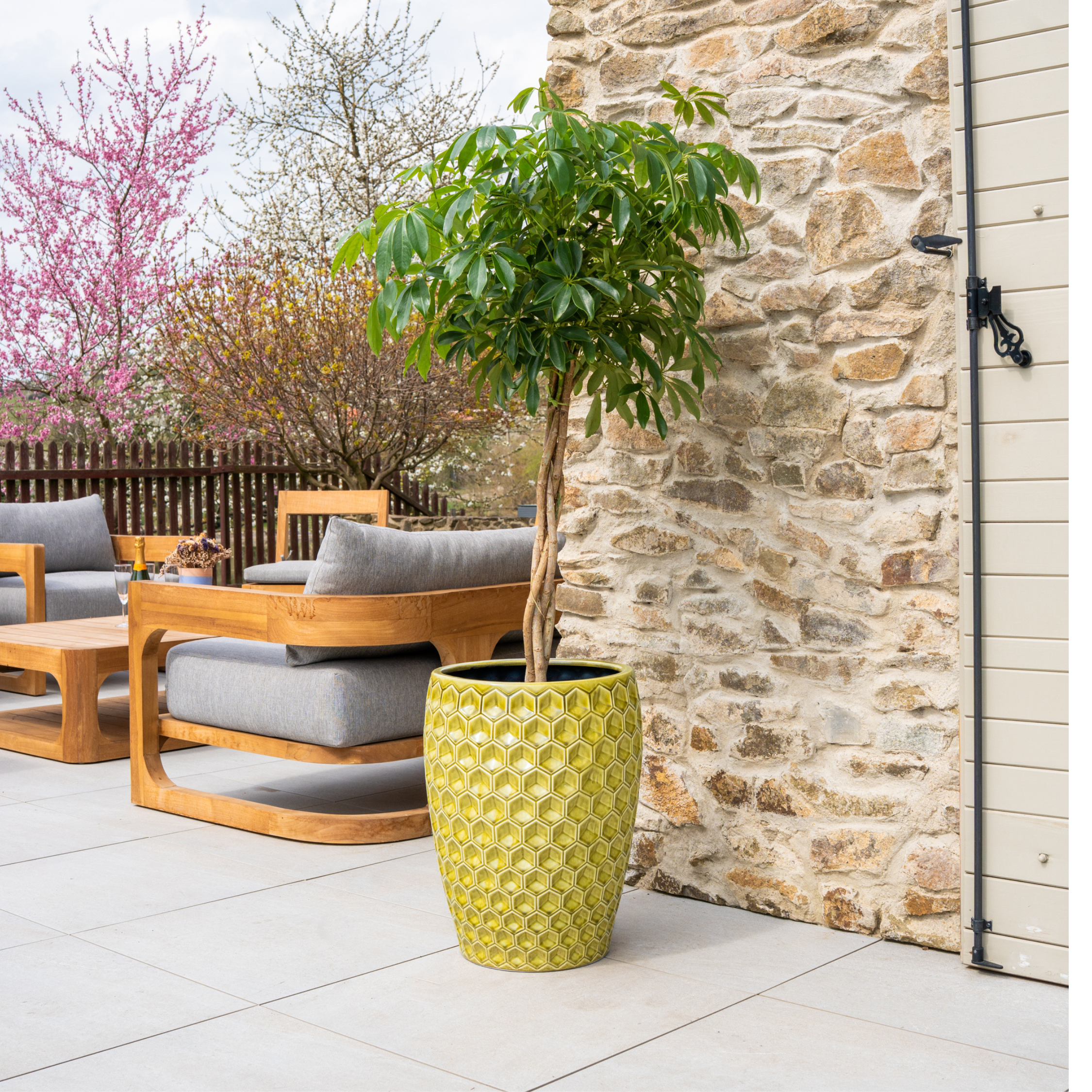 Keramik-Blumentopf VERSAILLE - Gelb