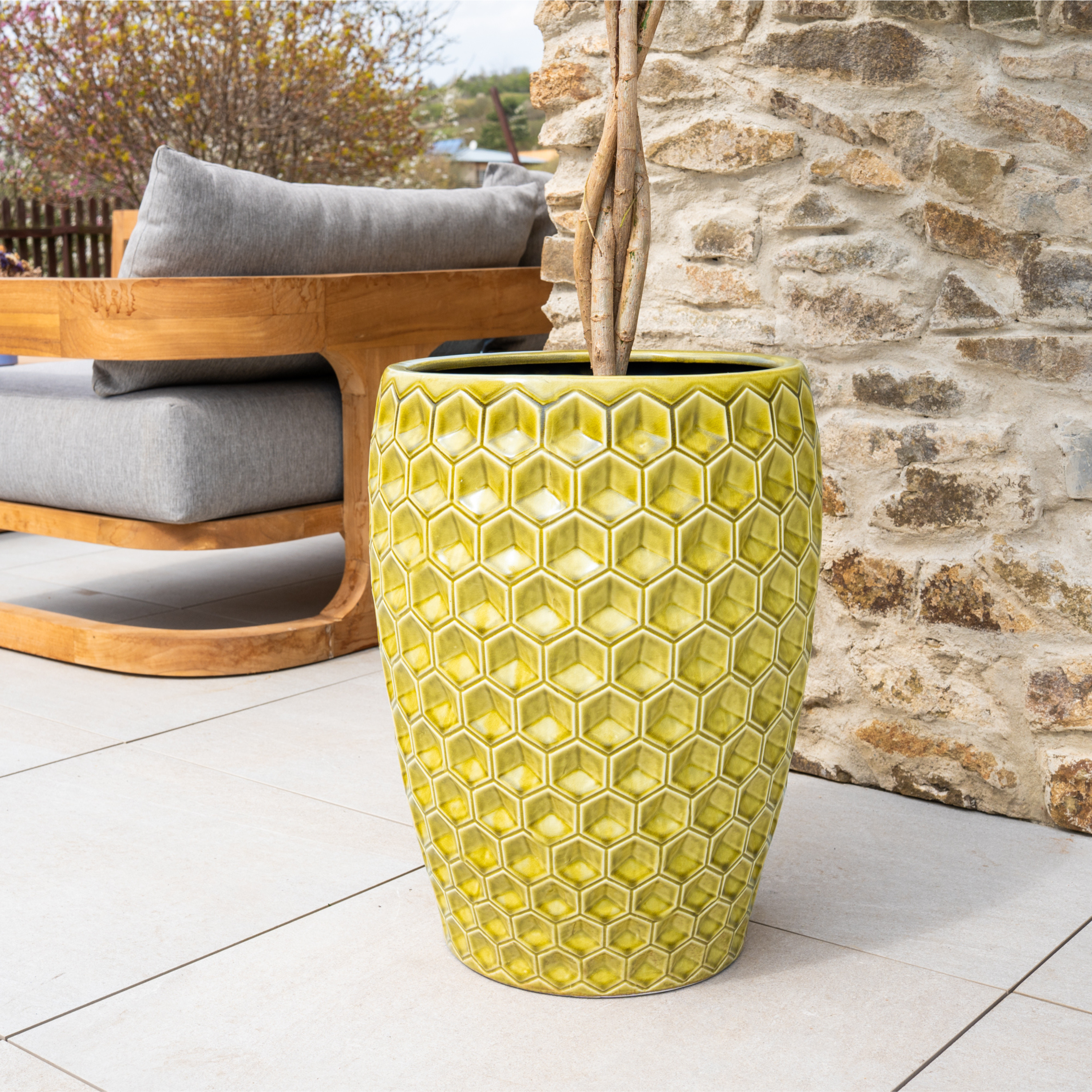 Keramik-Blumentopf VERSAILLE - Gelb