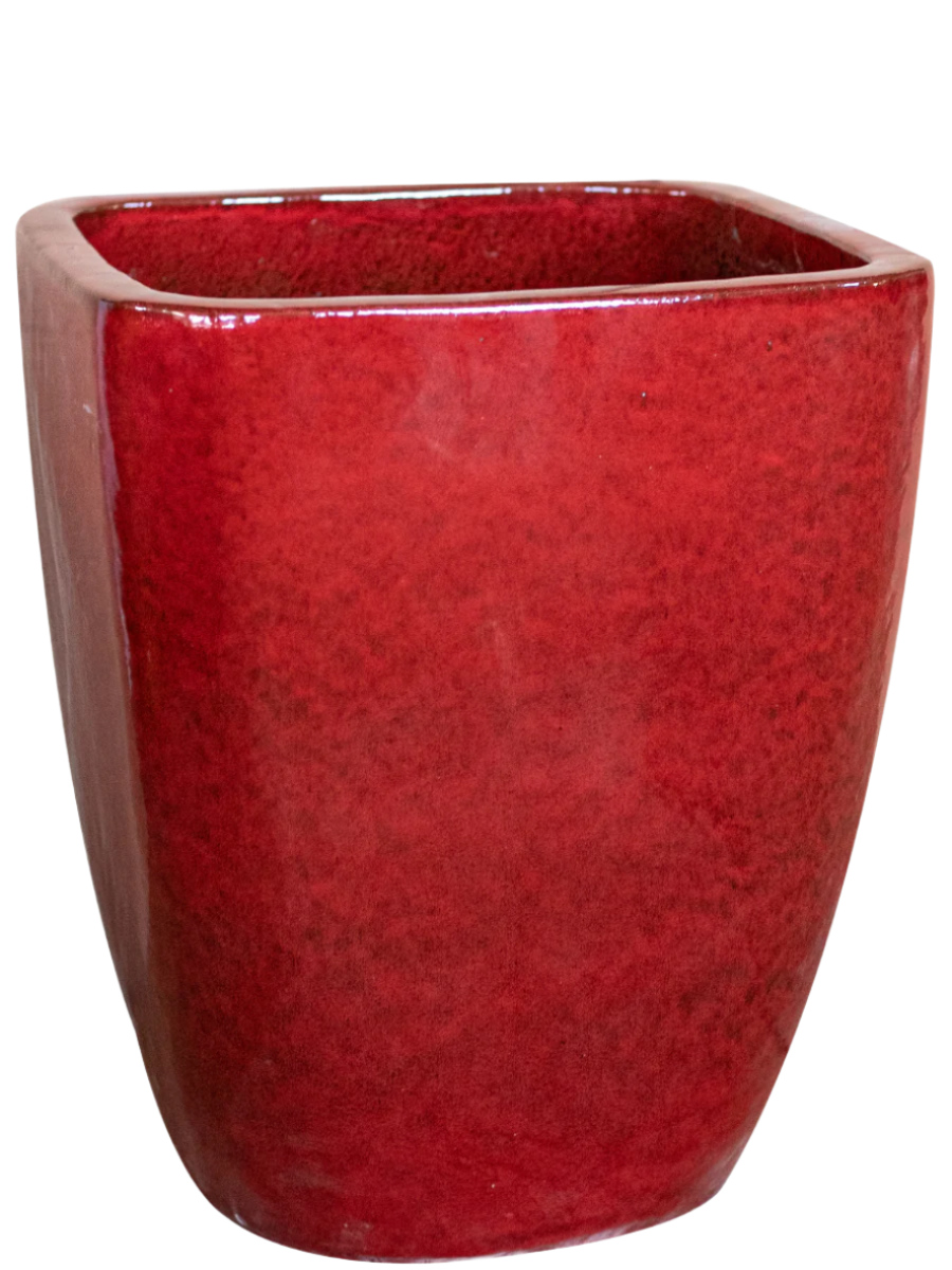 Keramický květináč VAUBAN - Tropická červená - Provencelia.cz