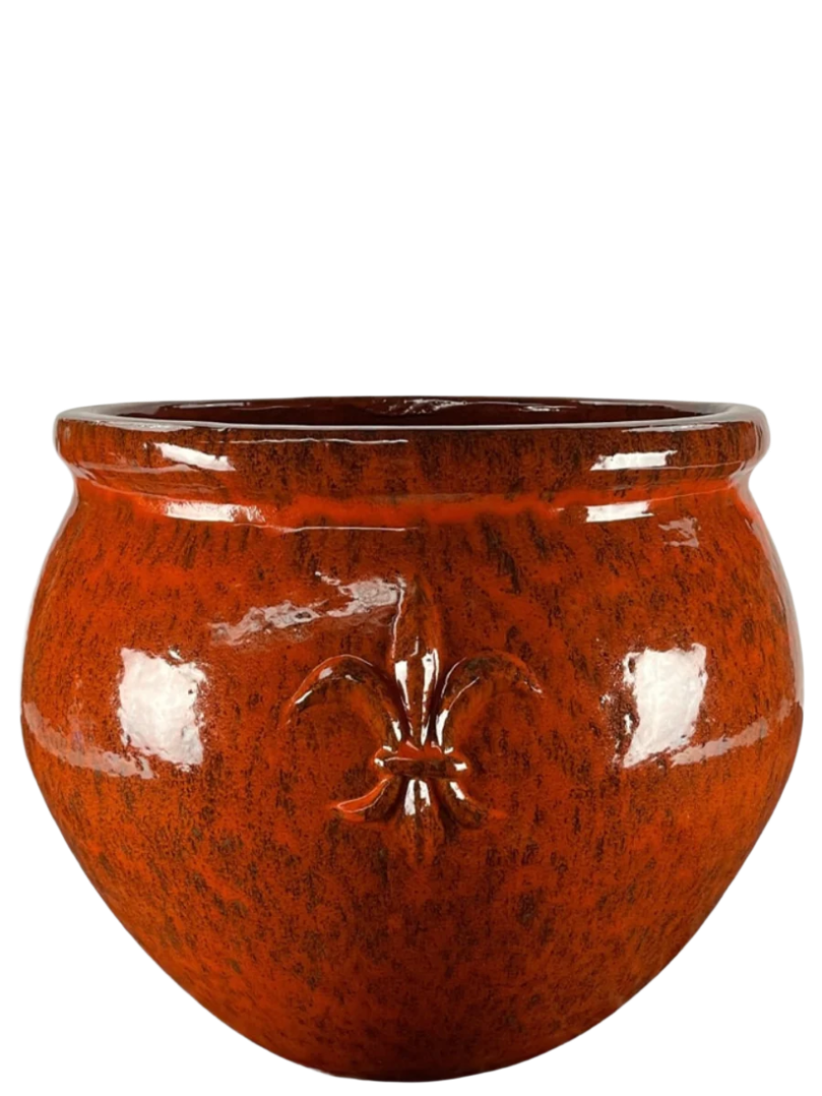 Keramicky_kvetinac_clovis oranzovy - Provencelia.cz