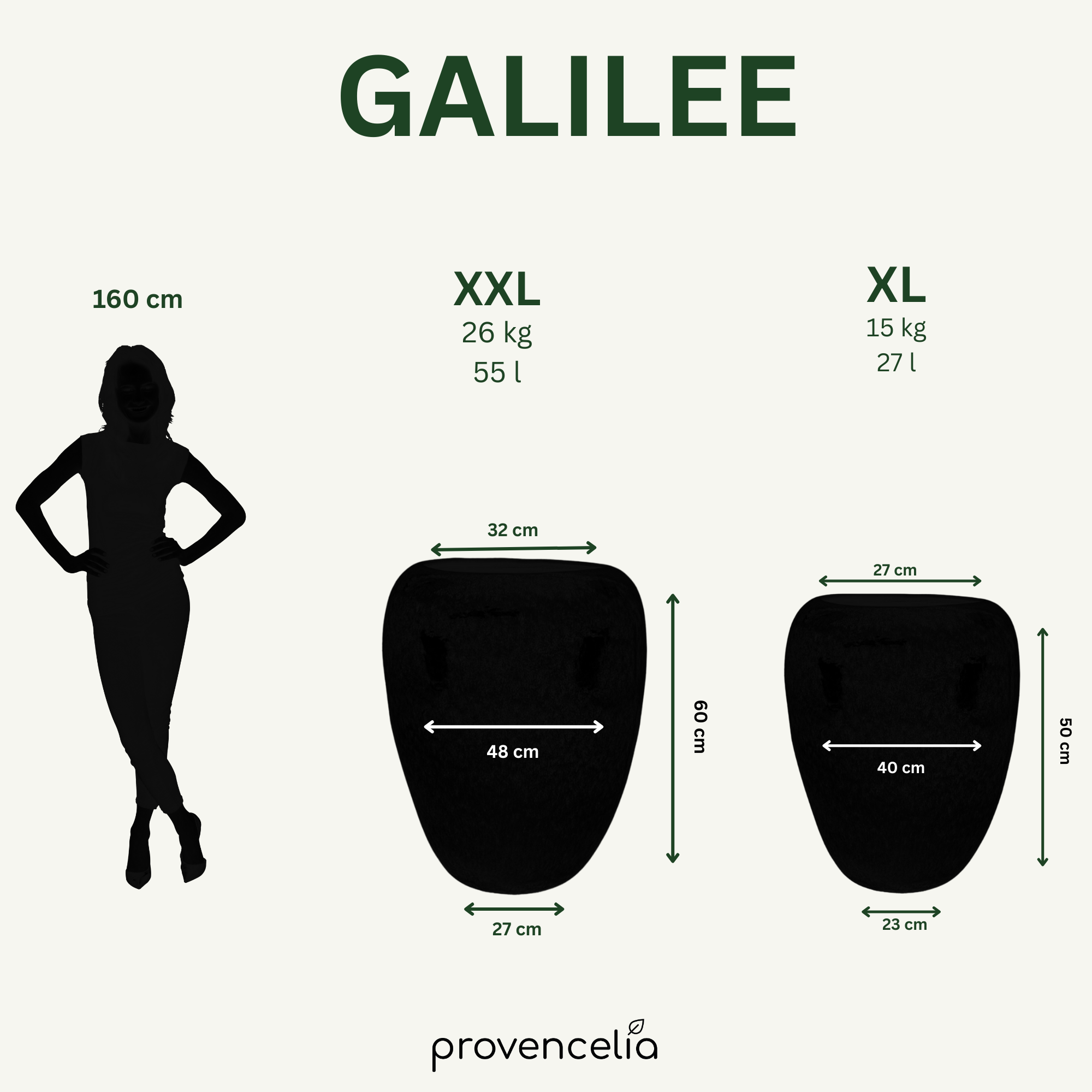 Keramik-Pflanzkübel GALILEE - Perle