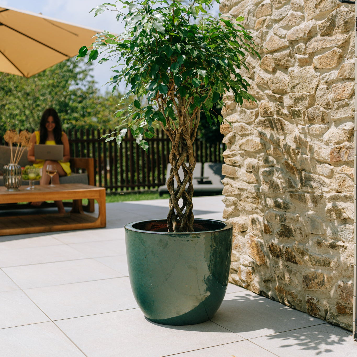 Keramik-Blumentopf LANCELOT – Jade