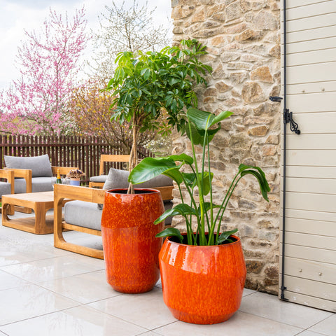 Keramik-Blumentopf MONACO - Orange