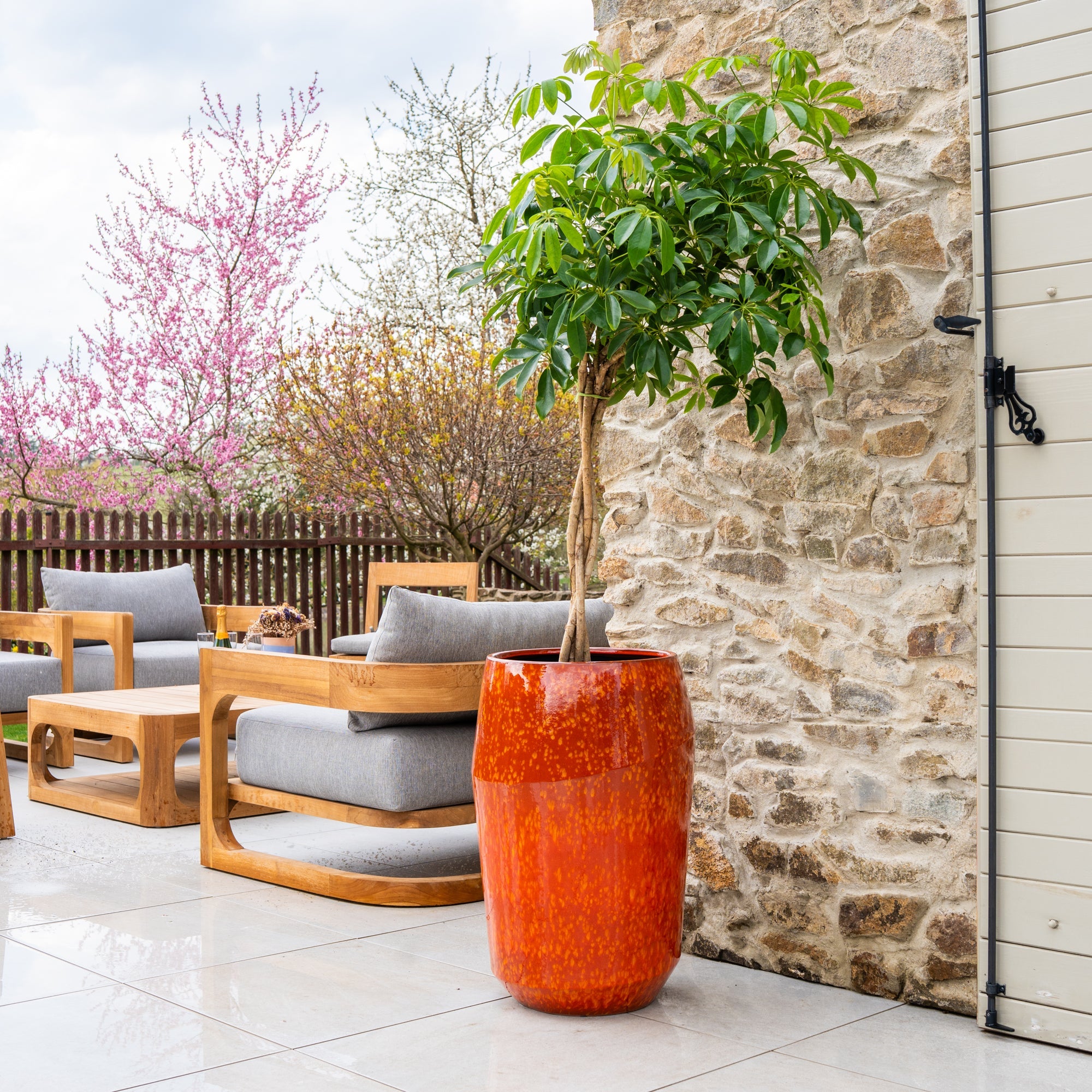 Keramik-Blumentopf MONACO - Orange