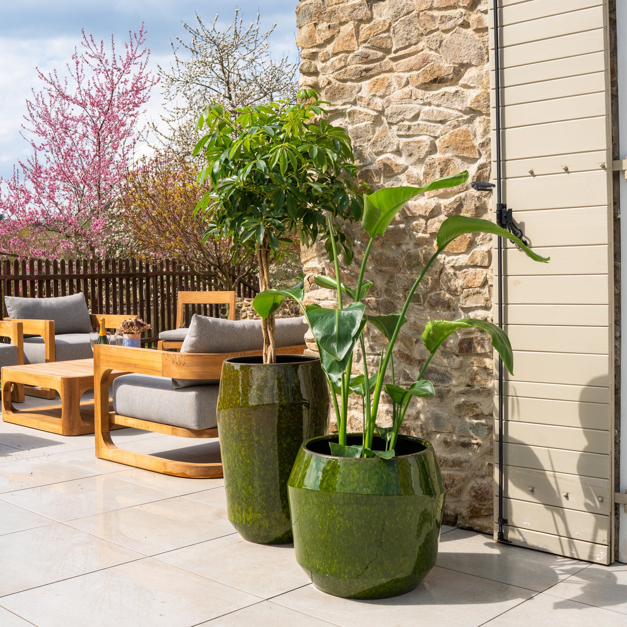 Keramik-Blumentopf MONACO - Grün