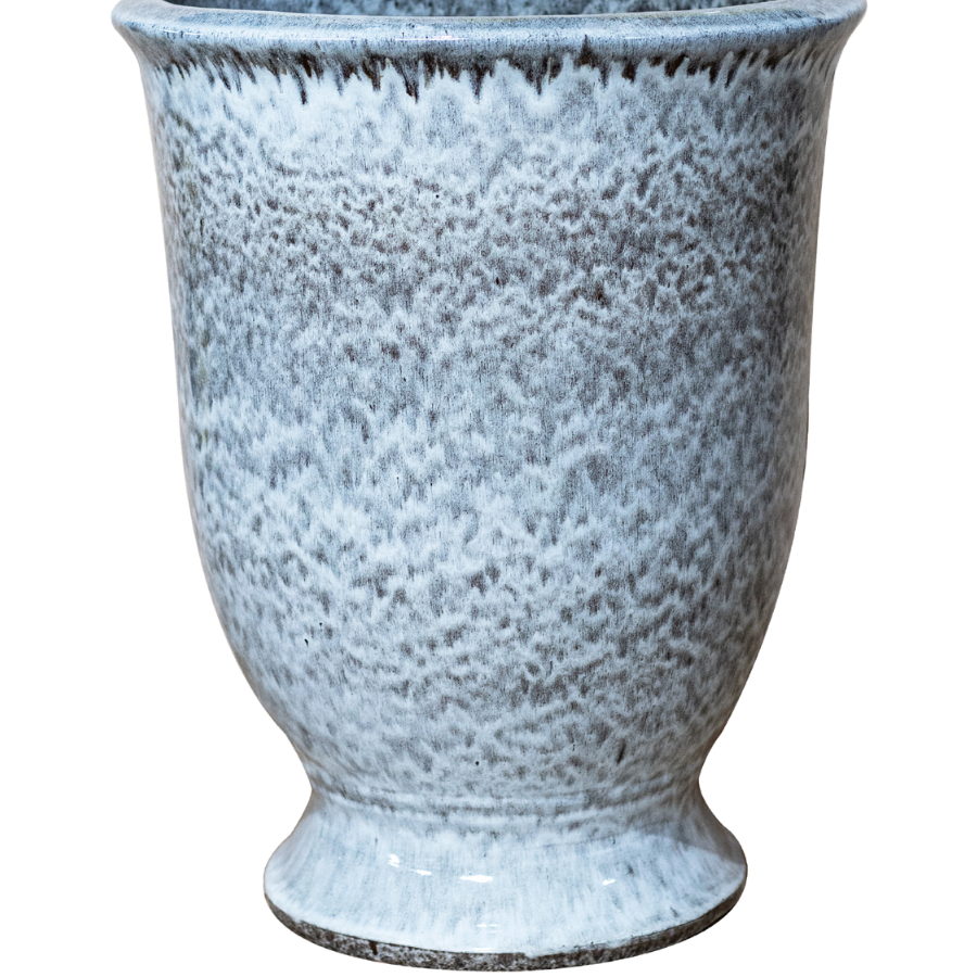 Keramik-Blumentopf ARTHUR - Tigerweiß