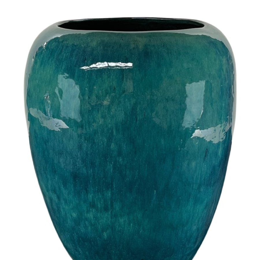 Keramik-Blumentopf GALILEE - Azurblau