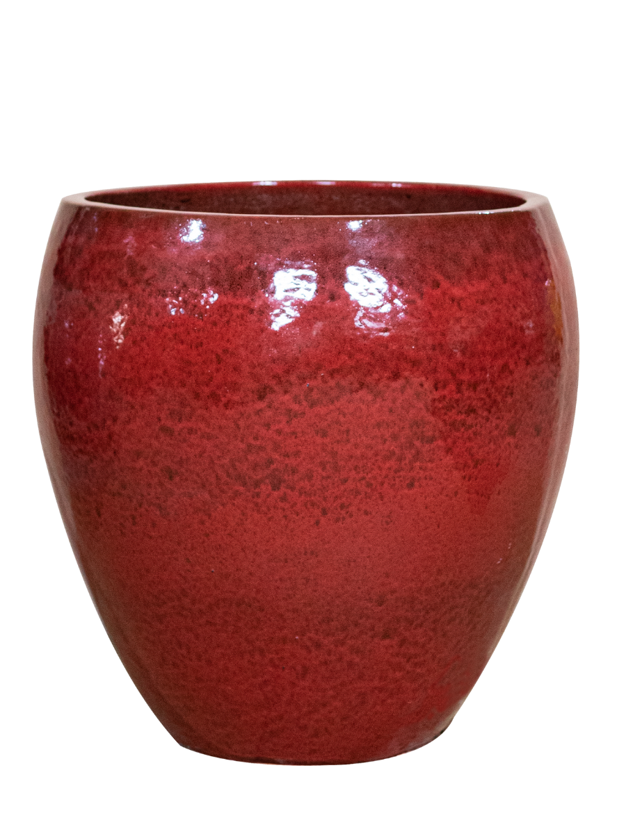 Keramik-Blumentopf LAFONTAINE – Tropenrot