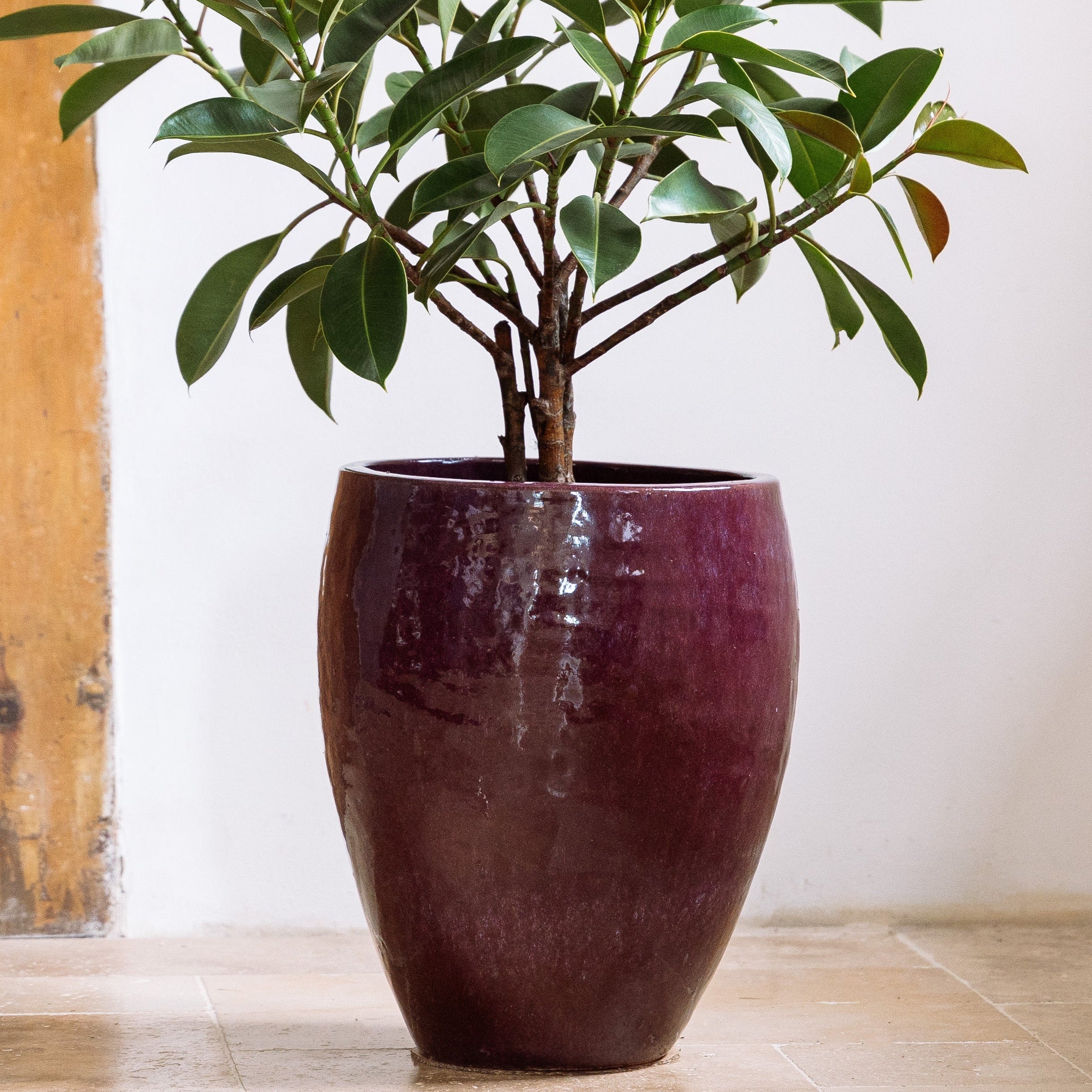 Keramik-Blumentopf POSEIDON - Herbstliches Lila