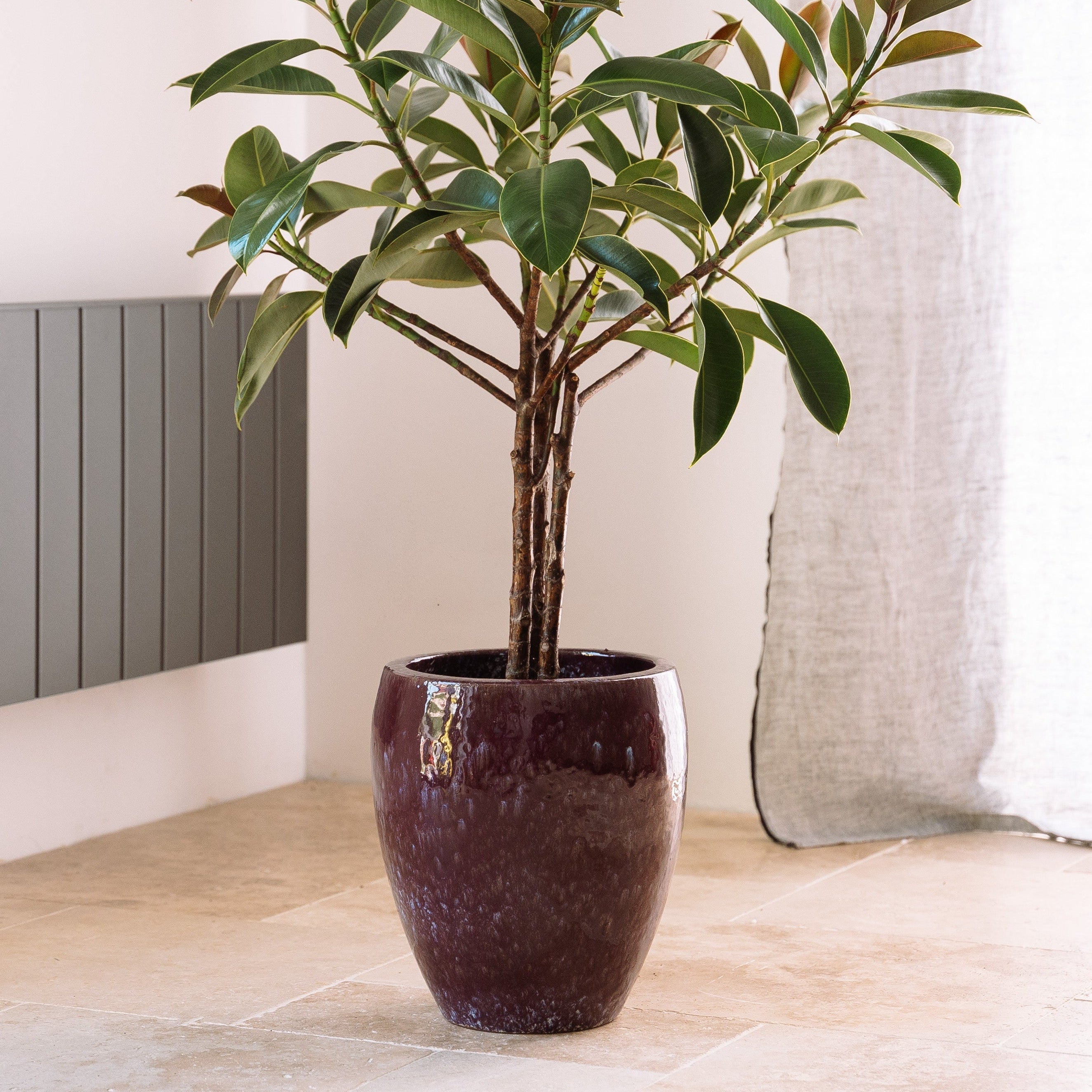 Keramický květináč Poseidon - Podzimní fialová