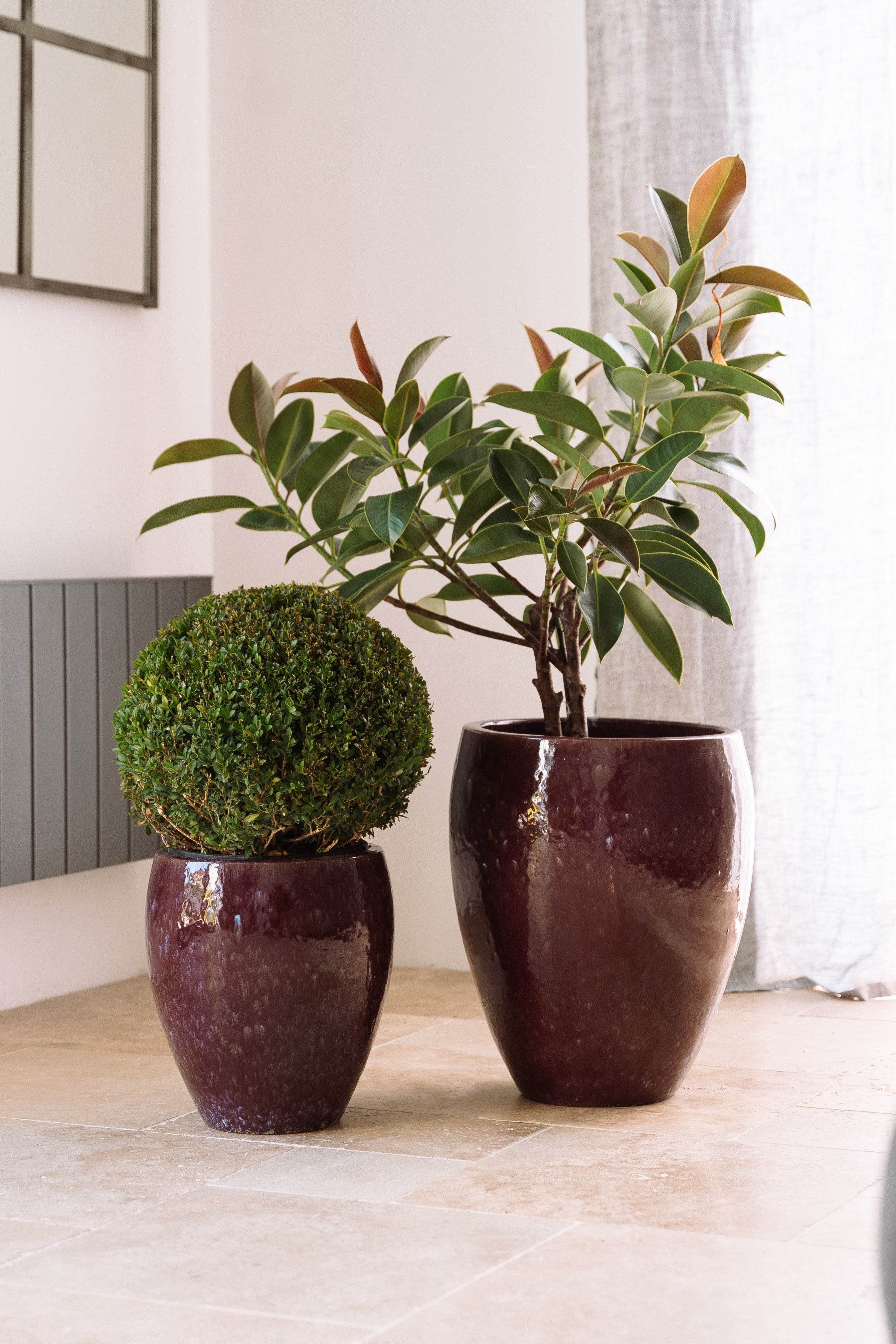 Keramik-Blumentopf POSEIDON - Herbstliches Lila