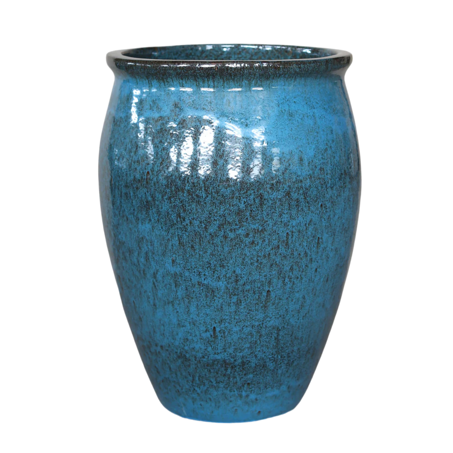 Keramik-Blumentopf BACCHUS - Stahlblau