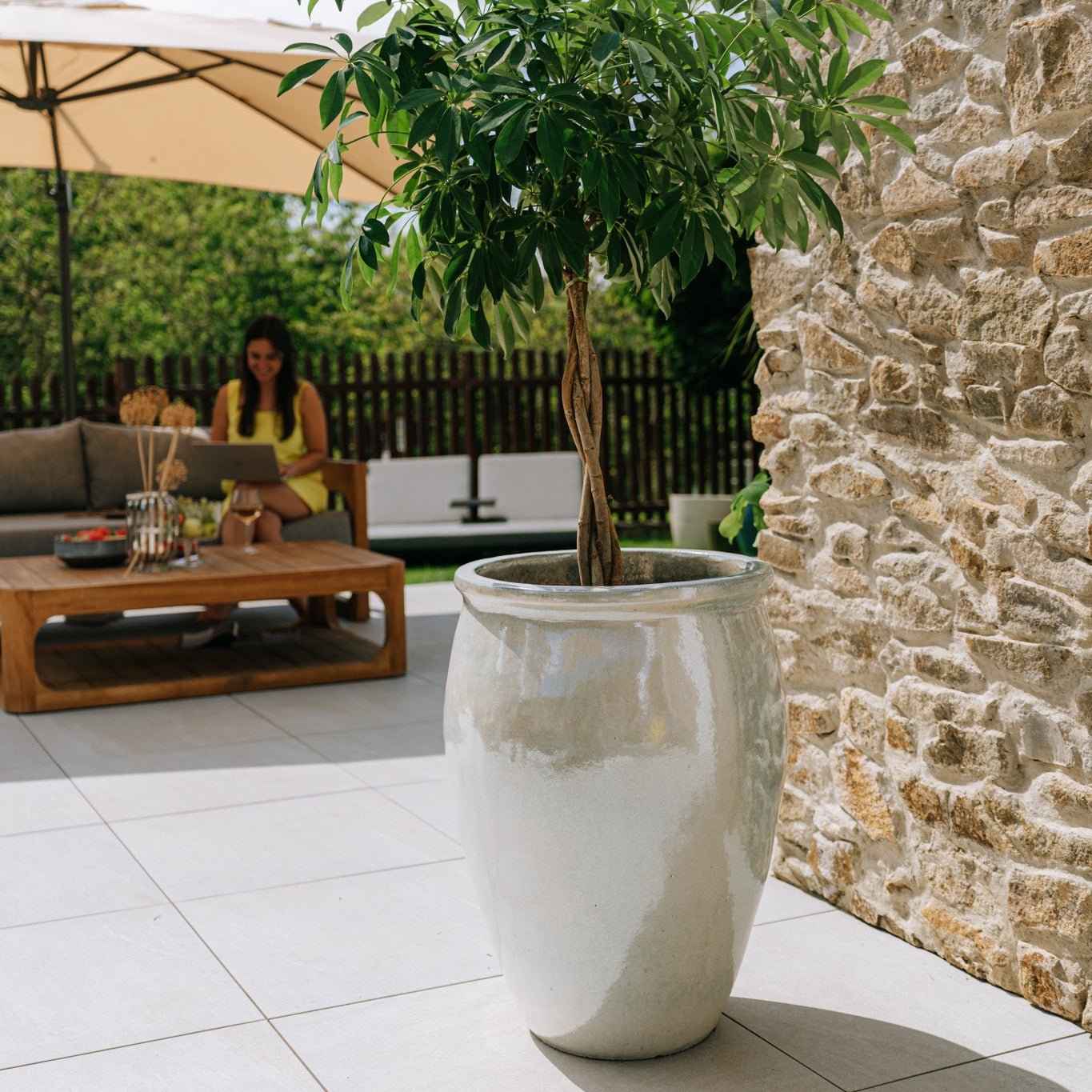 Keramik-Blumentopf BACCHUS - Perle