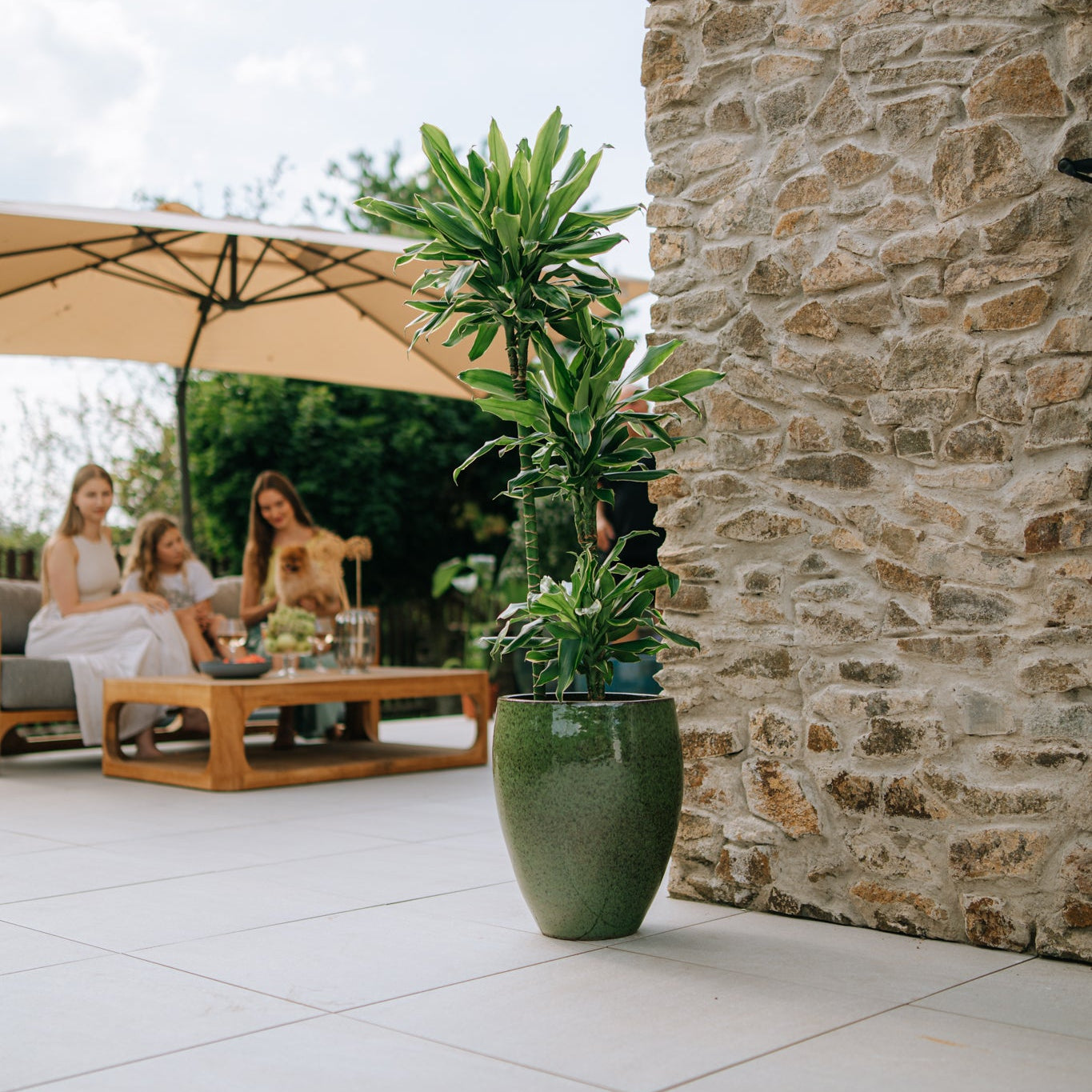 Keramický květináč LAFONTAINE - Tropická zelená