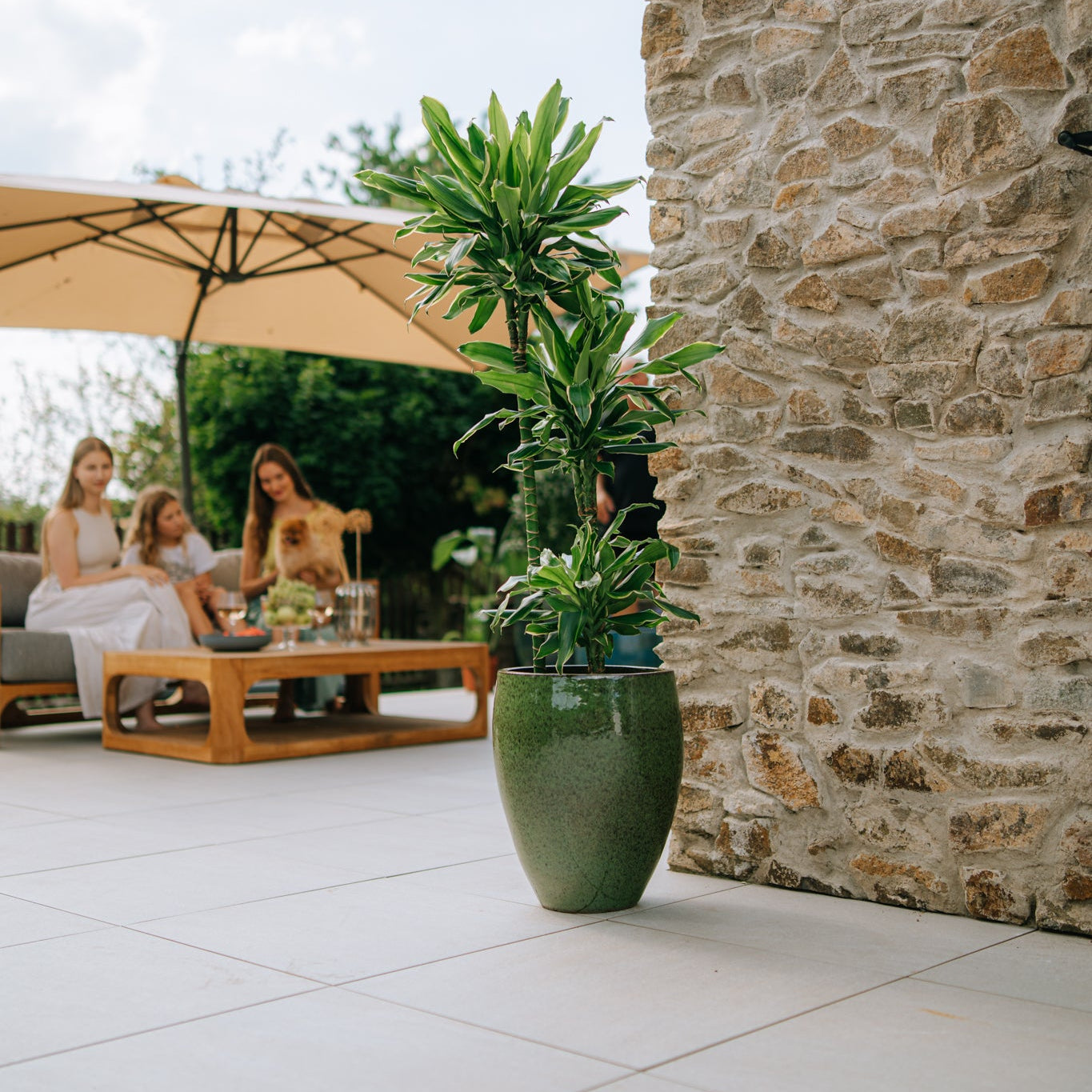 Keramický květináč LAFONTAINE - Tropická zelená