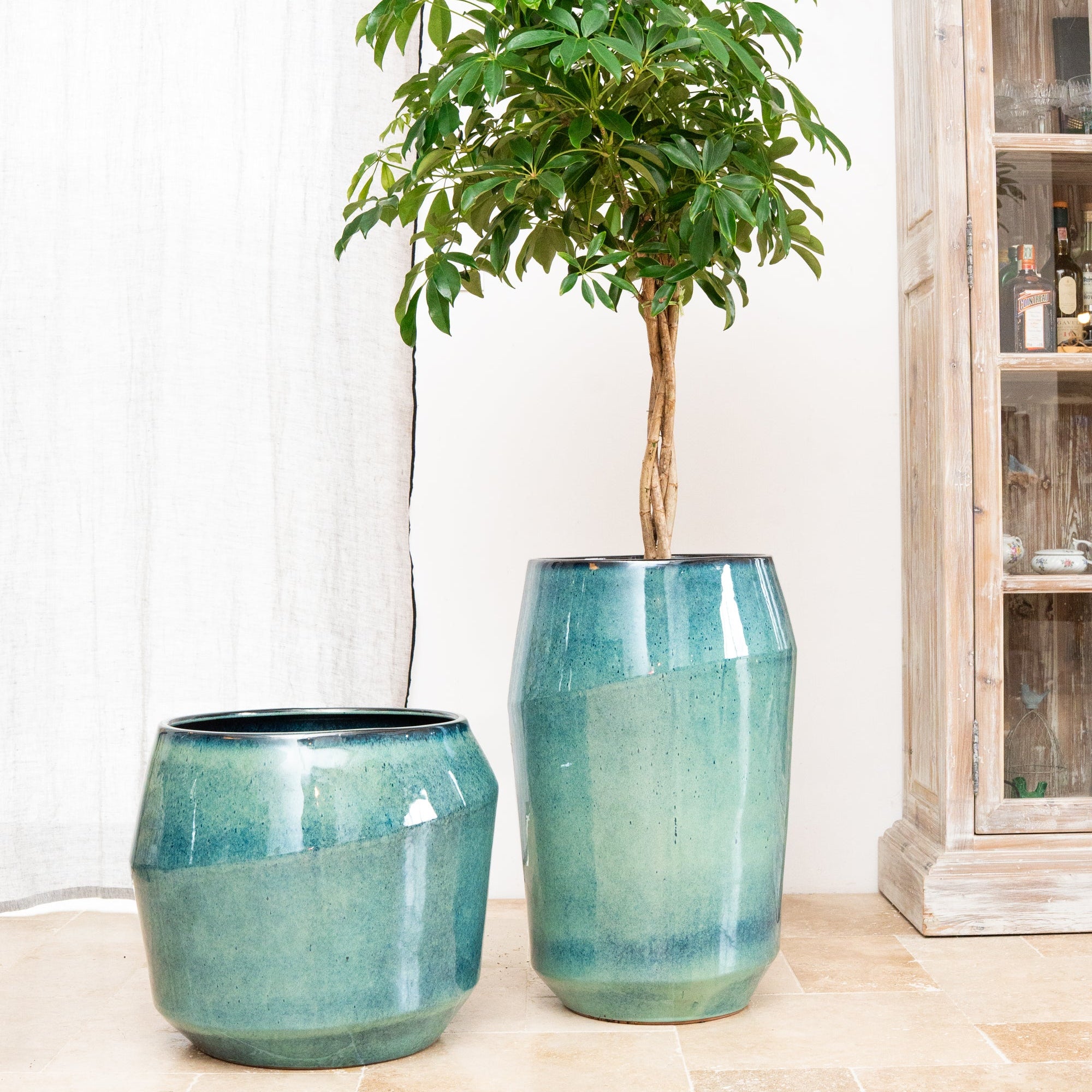 Keramik-Blumentopf MONACO - Hellblau