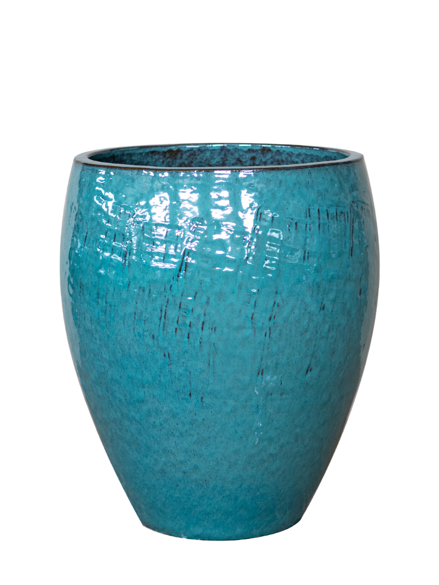 Keramik-Blumentopf Poseidon – Türkis