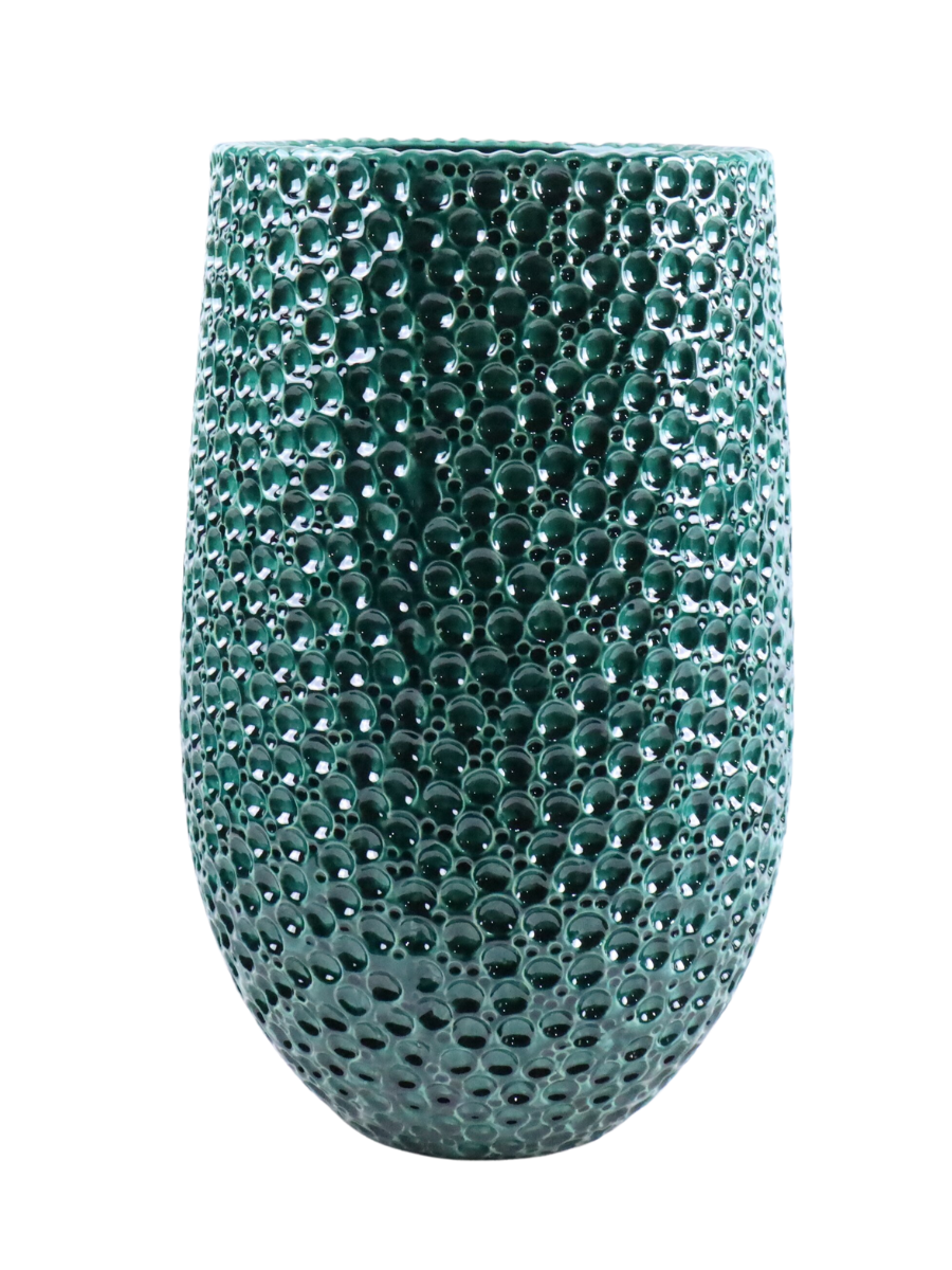 Keramischer Blumentopf Paris – Dunkelgrün