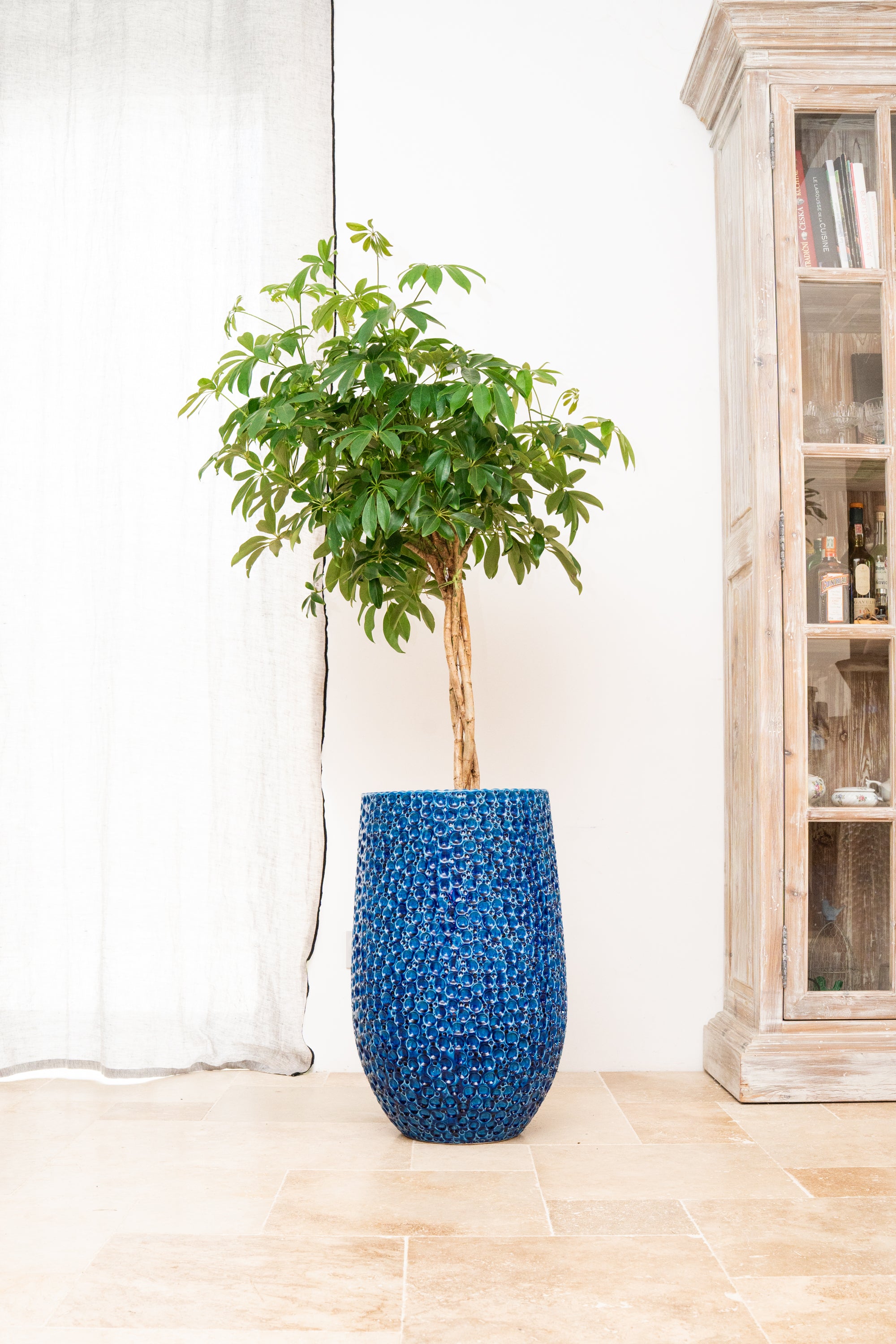 Keramik-Blumentopf Paris – Blau