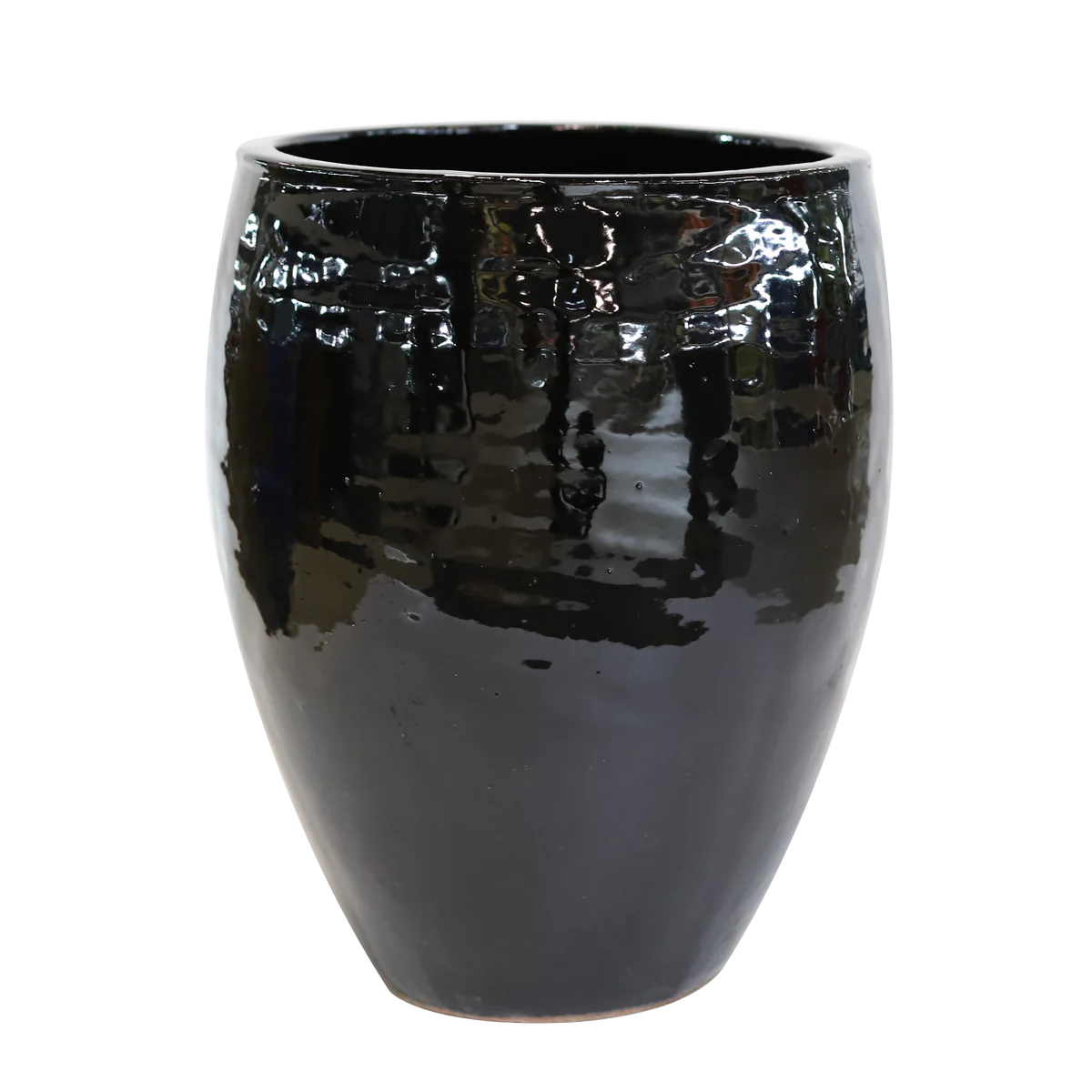Keramik-Blumentopf Poseidon – Schwarz