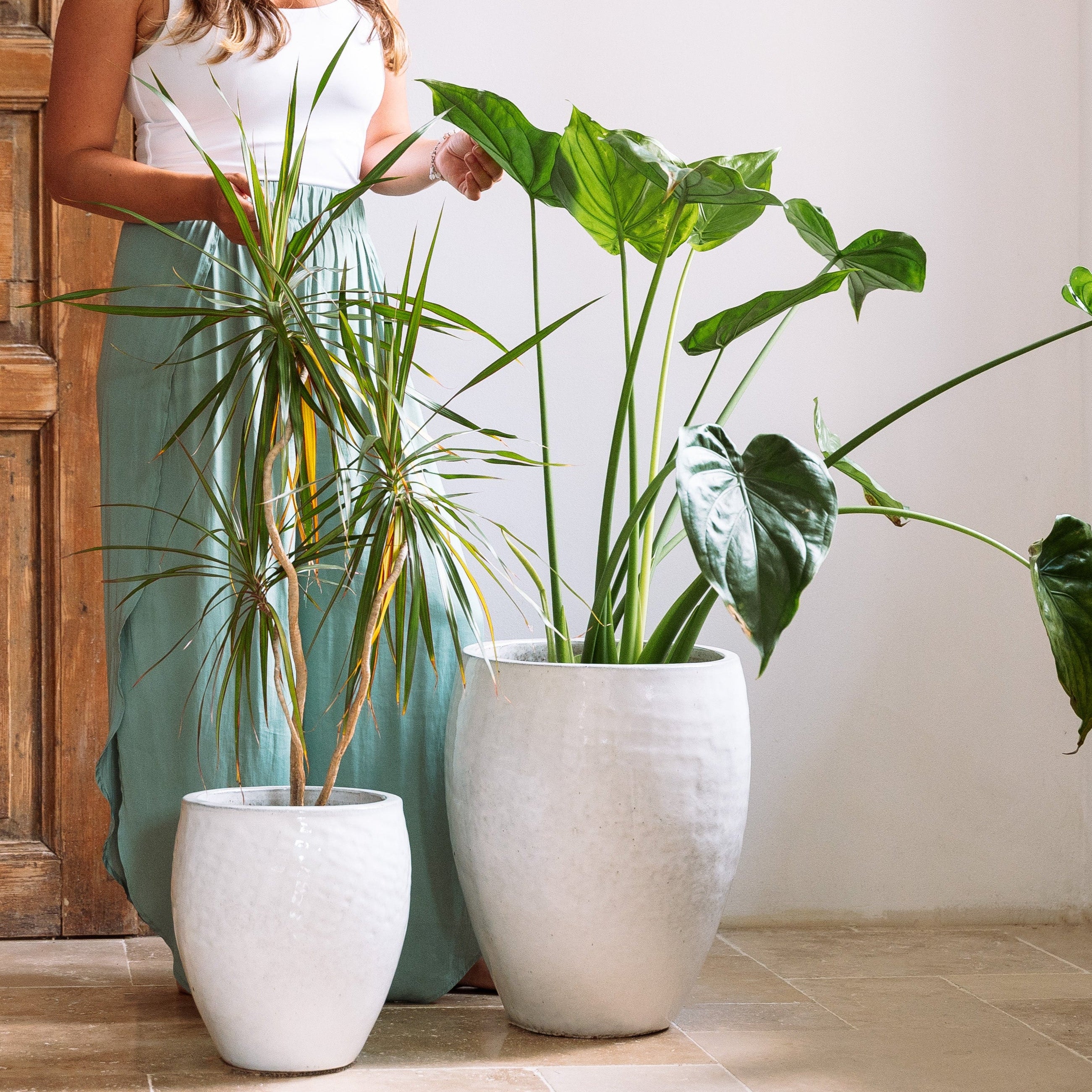 Keramik-Blumentopf POSEIDON - Weiß