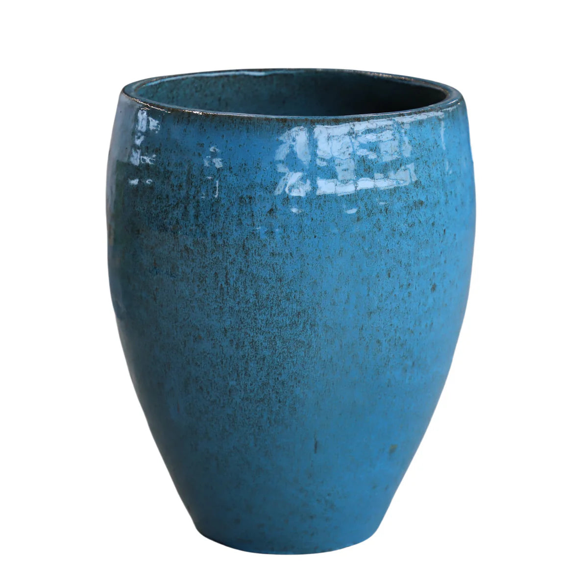 Keramik-Blumentopf Poseidon – Stahlblau