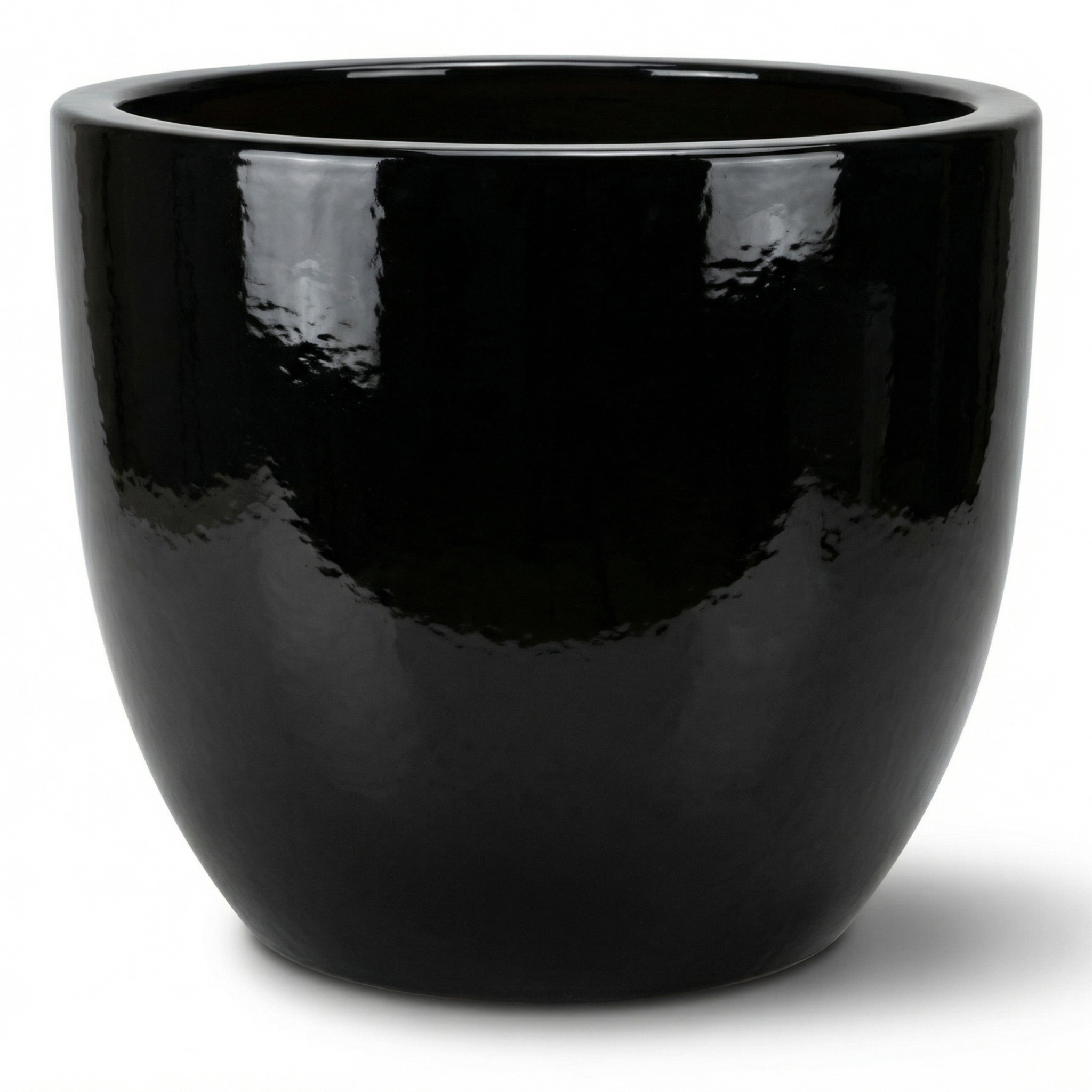 Keramický květináč LANCELOT Černá – Provencelia, ručně vyráběný, mrazuvzdorný