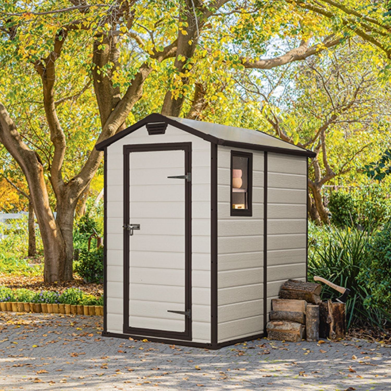 Abri de jardin MANOR 4x6 Beige