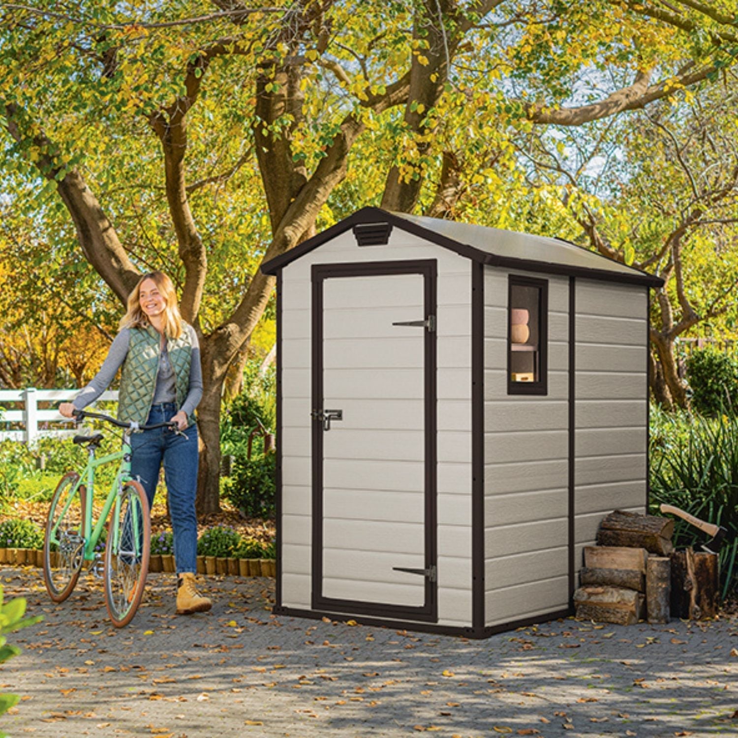 Keter Manor 4×6 — Gartenhaus, Beige